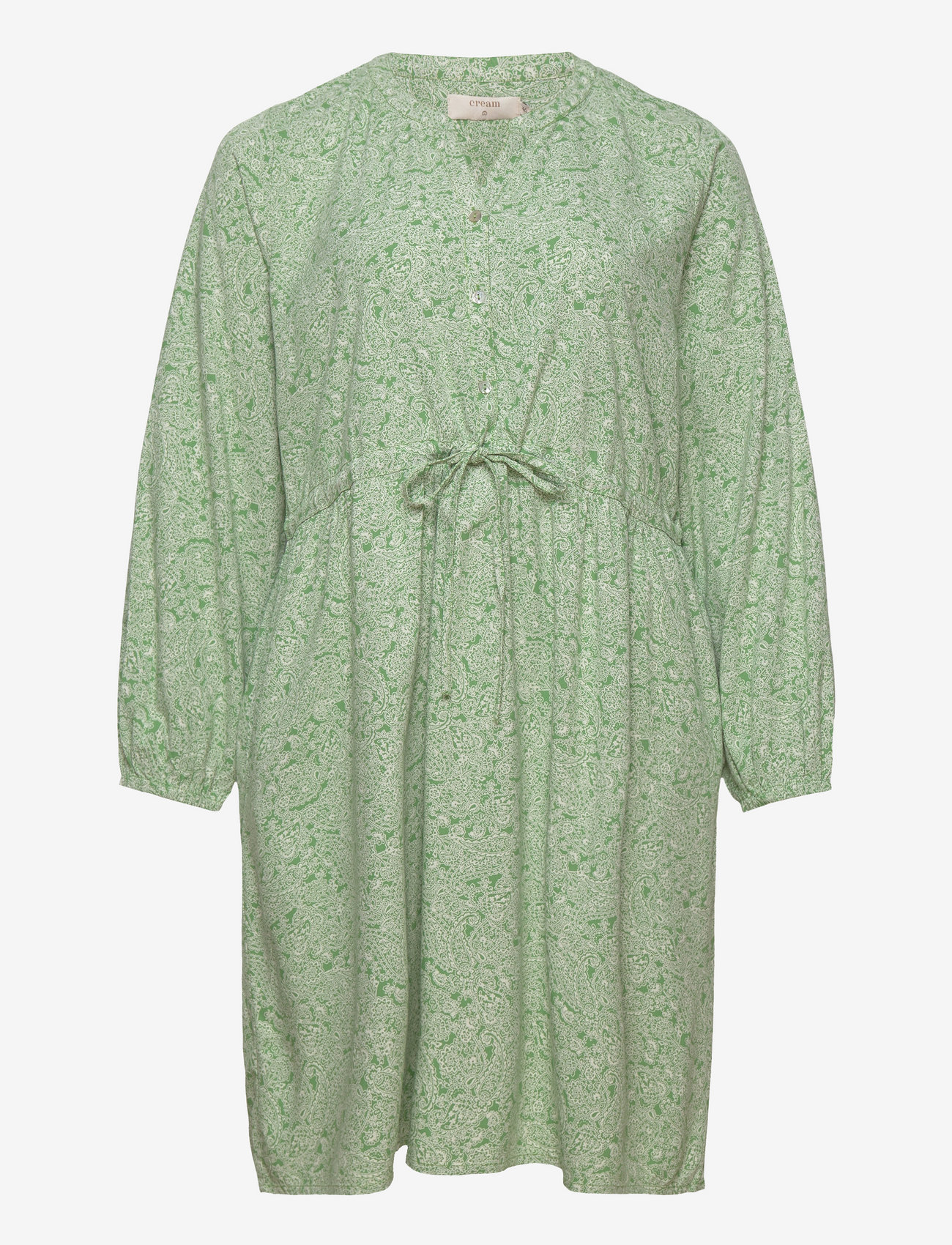 Cream - CRVimma Short Dress - Zally Fit - minikleidid - flourite green paisley - 0