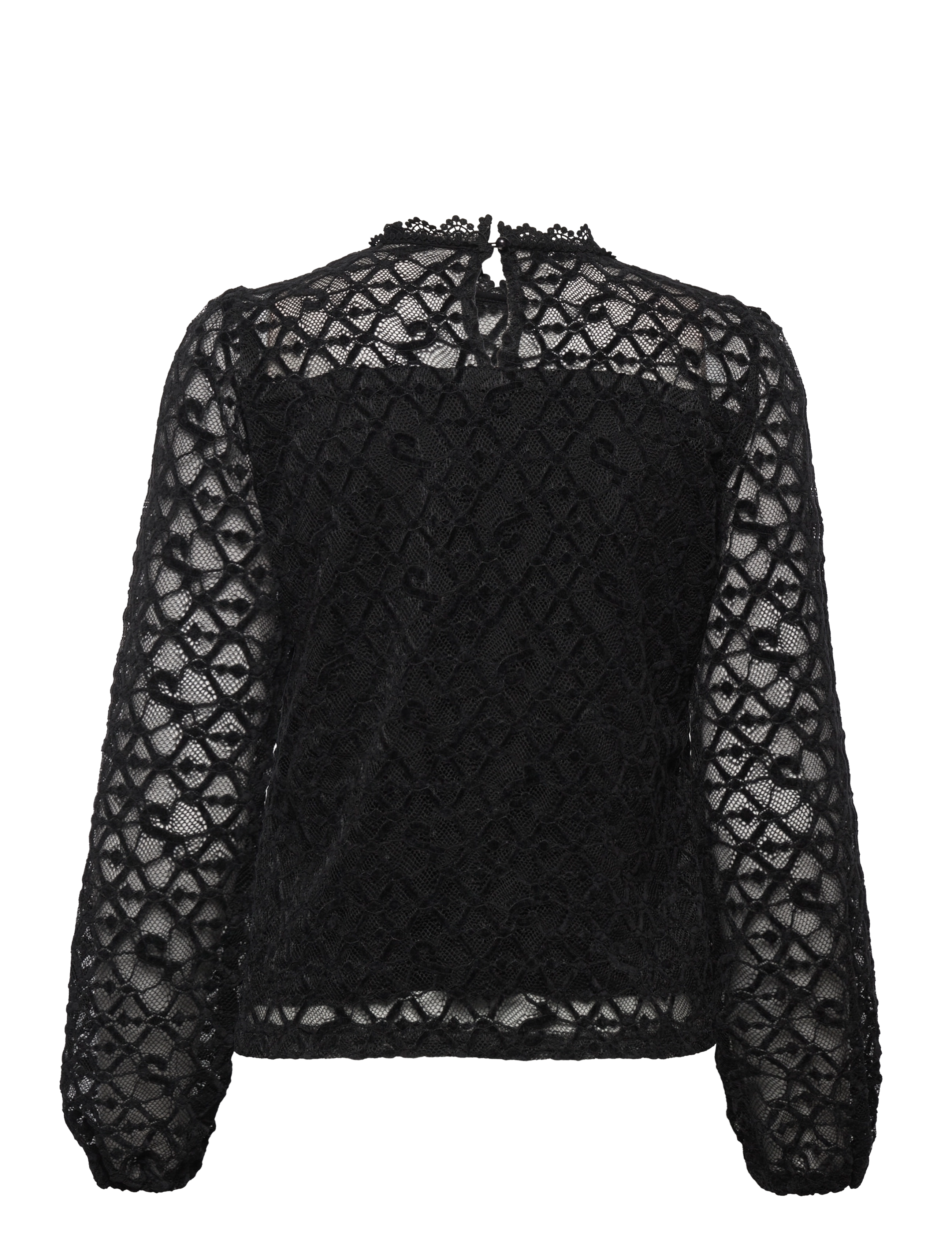 Cream - CRGila Lace Blouse - pitch black - 1