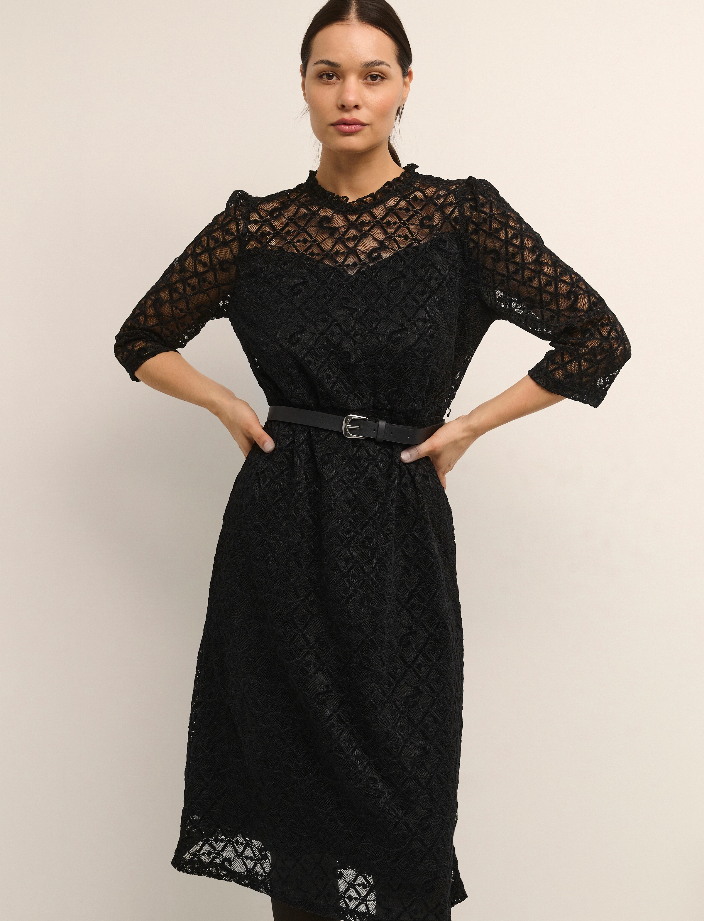 Cream CRGila Lace Dress - Zally Fit - Pitsimekot - PITCH BLACK / black