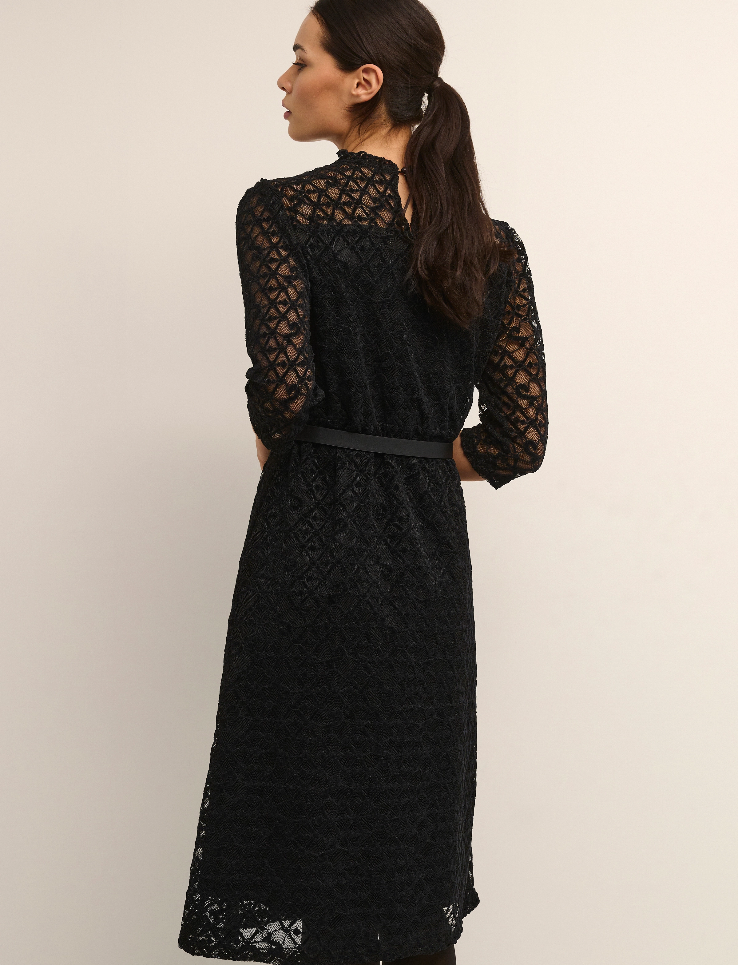 Cream - CRGila Lace Dress - Zally Fit - blondekjoler - pitch black - 4