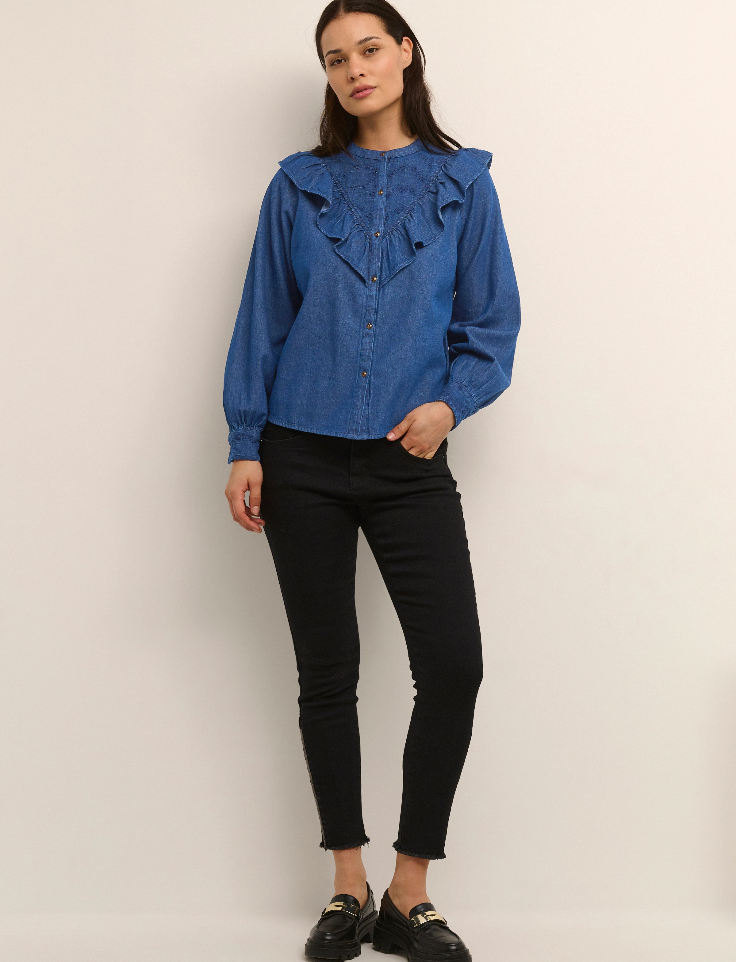 Cream - CRMorana Denim Blouse - dark blue denim - 3