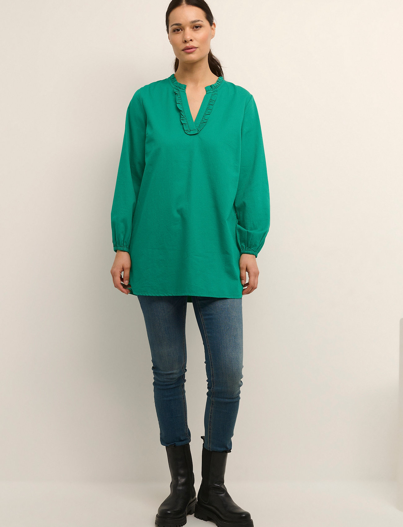 Cream - CRMirna Tunic - ultramarine green - 3