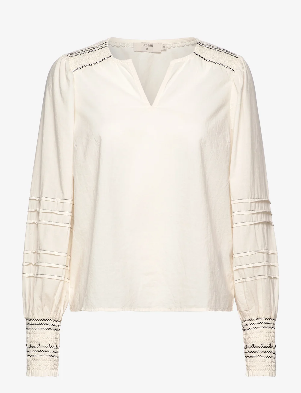 Cream - CRPaulo Blouse - long sleeved blouses - eggnog - 1