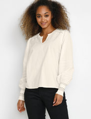 Cream - CRPaulo Blouse - long-sleeved blouses - eggnog - 2