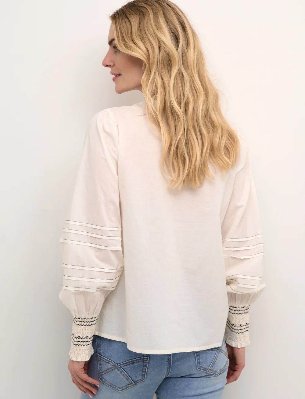 Cream - CRPaulo Blouse - long sleeved blouses - eggnog - 4