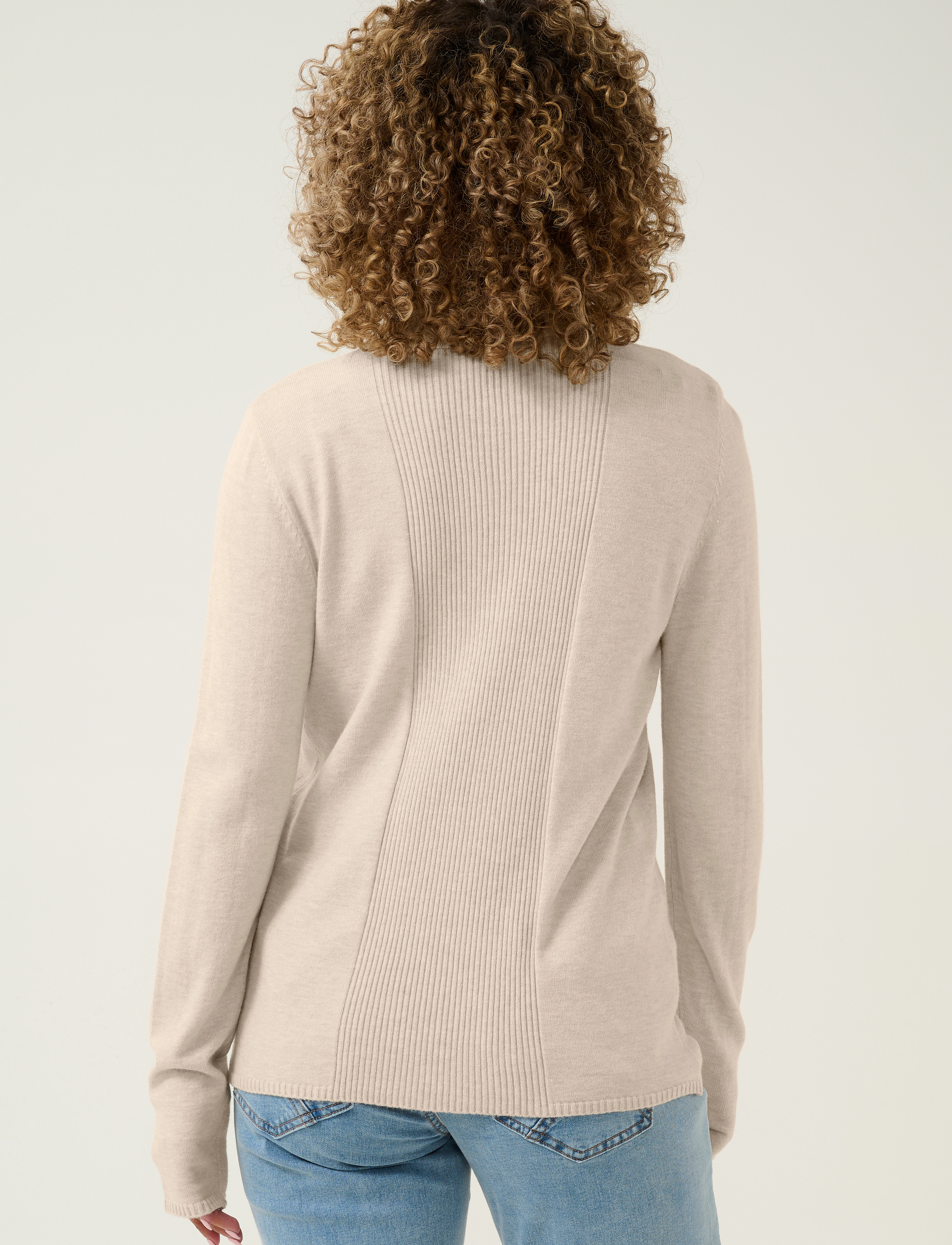 Cream - CRDela High Neck Pullover - oat melange - 5