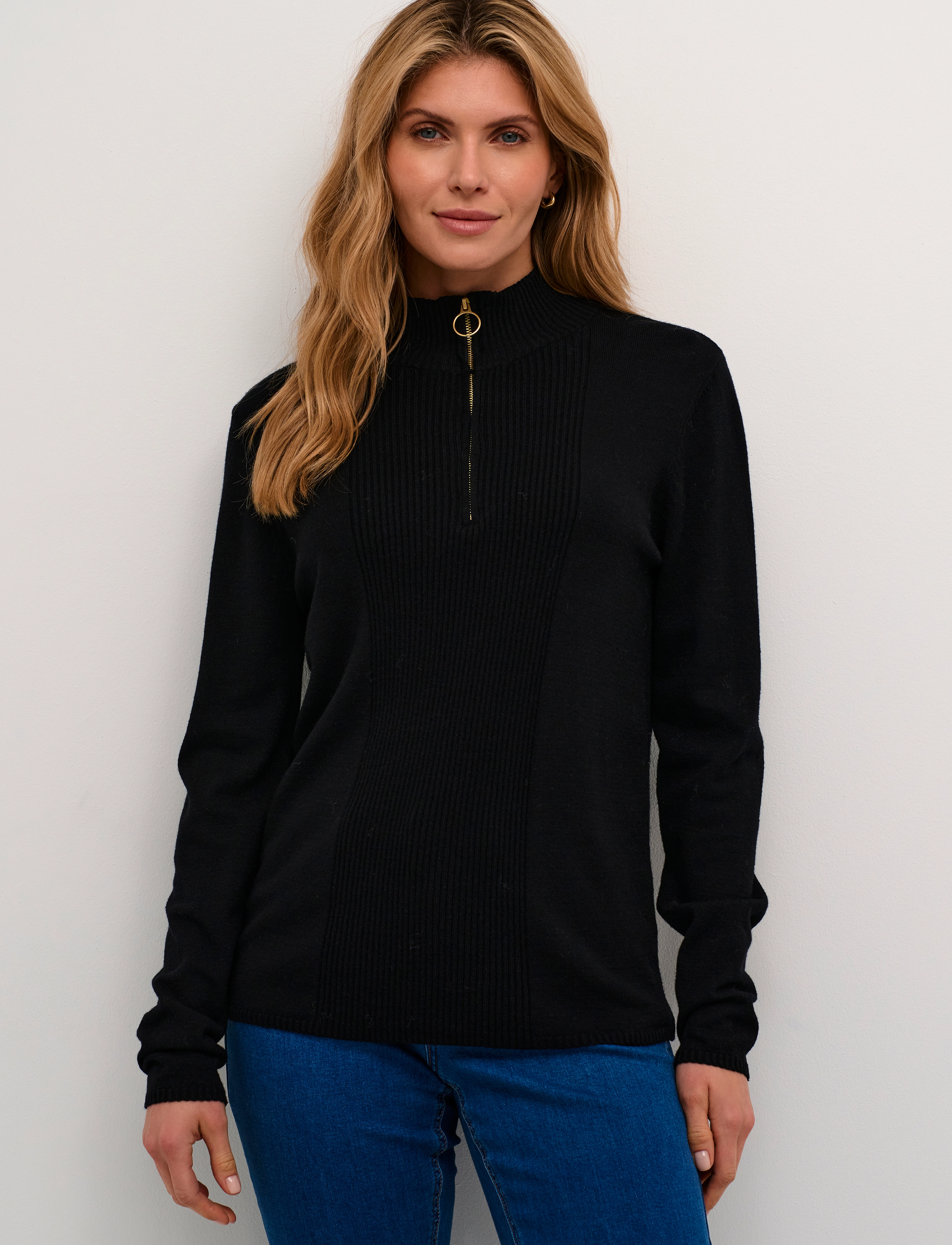 Cream - CRDela High Neck Pullover - pitch black - 2