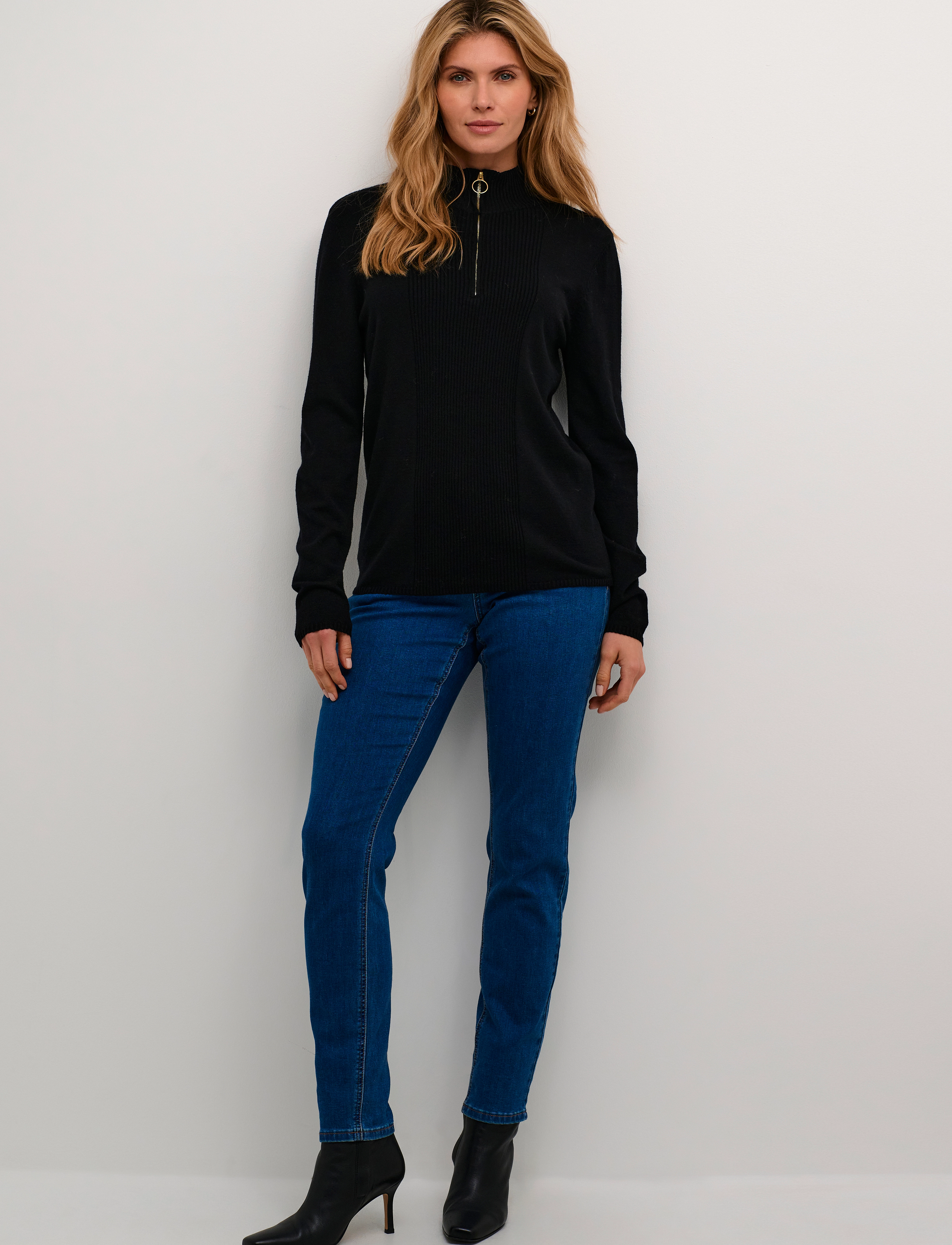 Cream - CRDela High Neck Pullover - pitch black - 3