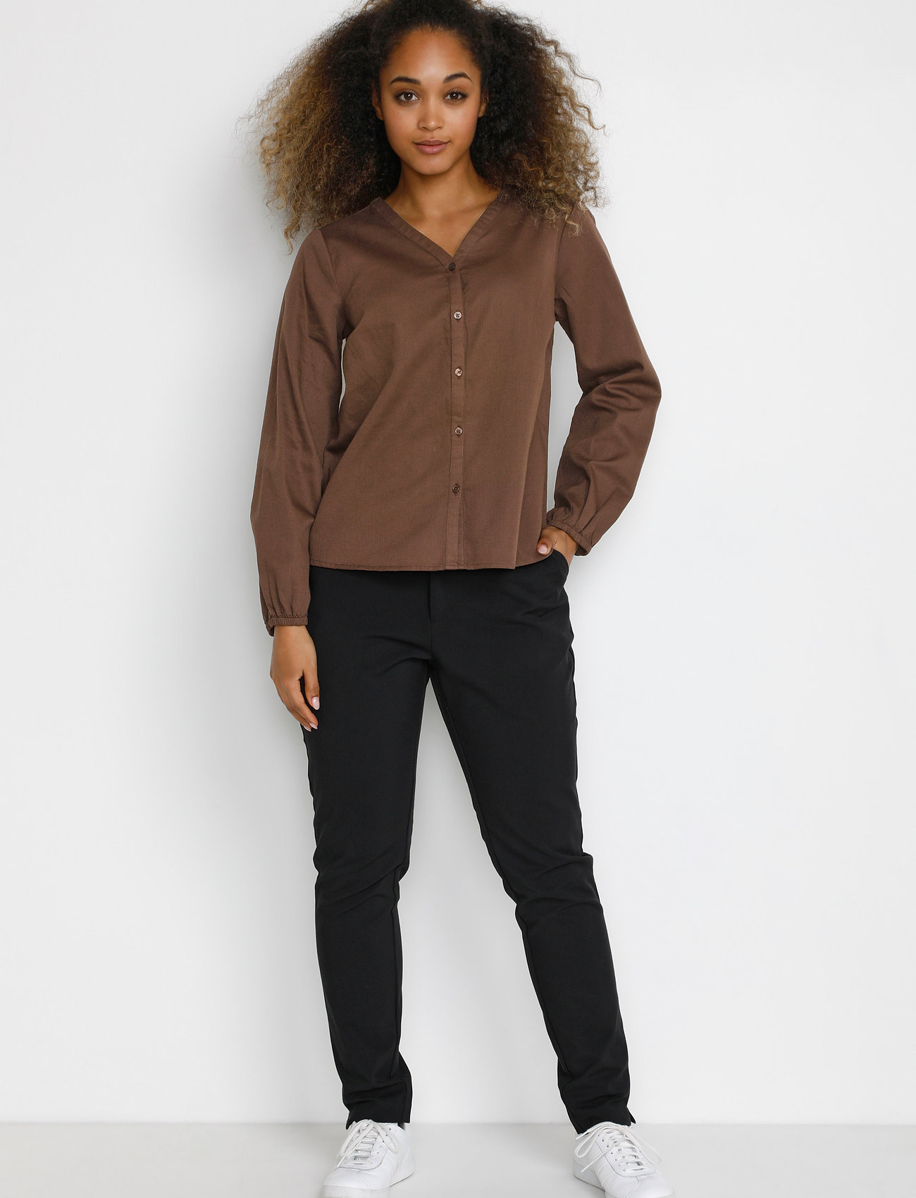Cream - CRMirna Blouse - chicory coffee - 3
