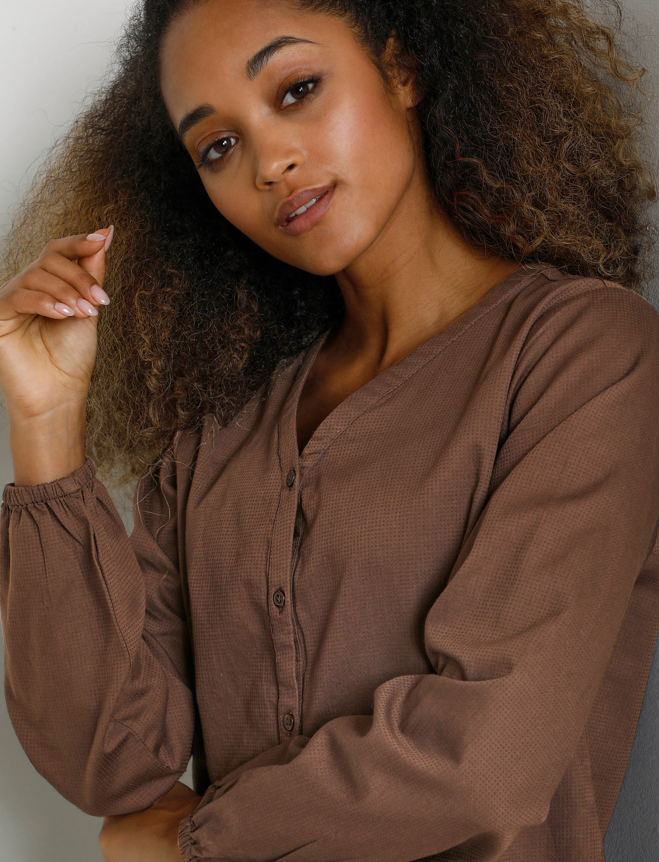Cream - CRMirna Blouse - chicory coffee - 5