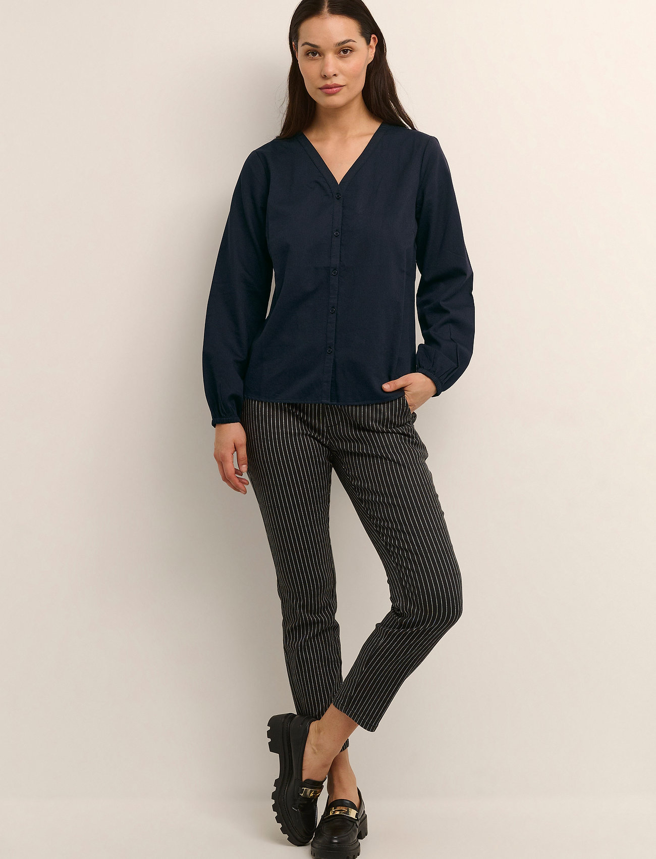 Cream - CRMirna Blouse - pitch black - 3