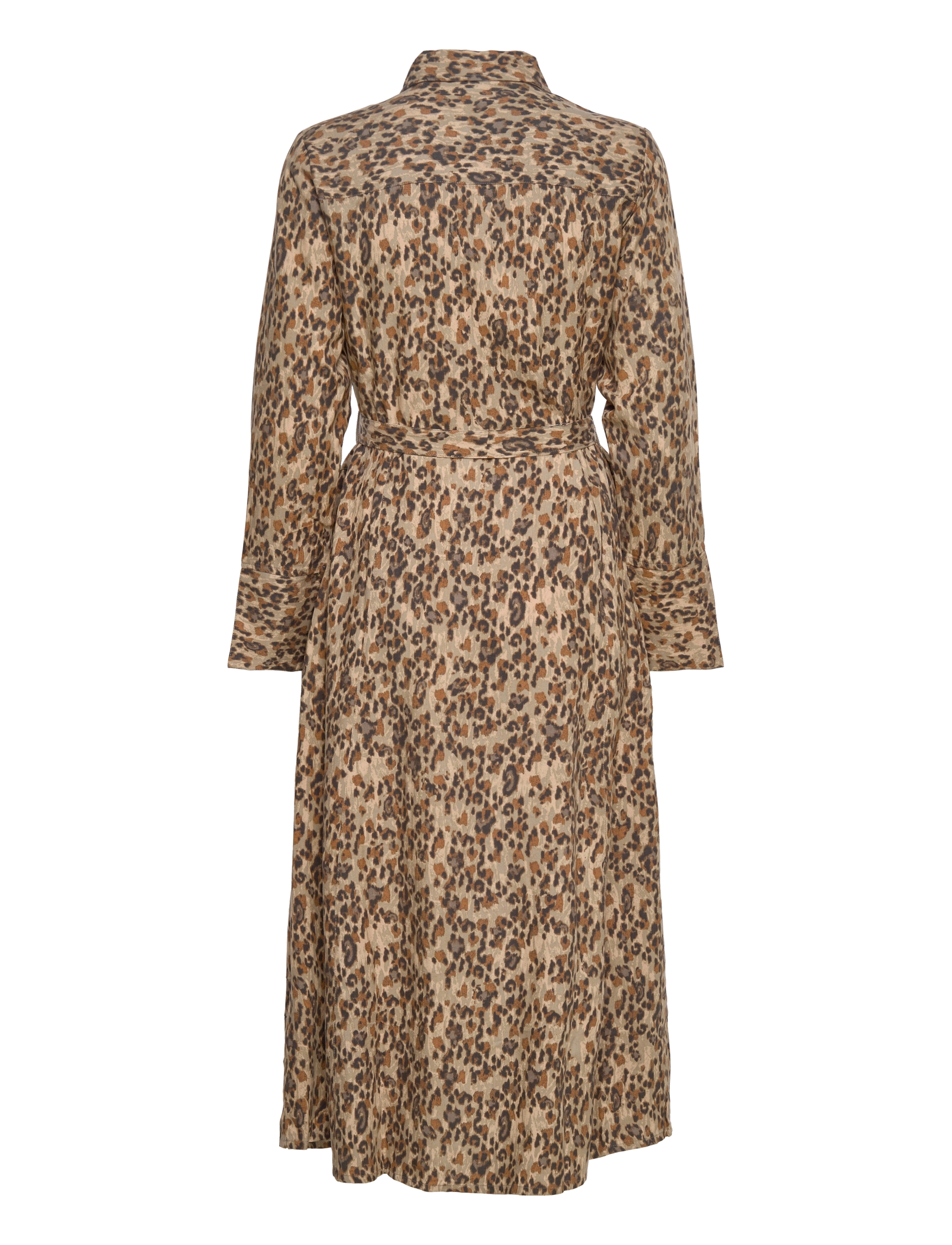 Cream - CRVimma Shirt Dress - Zally Fit - gunmetal leopard - 1