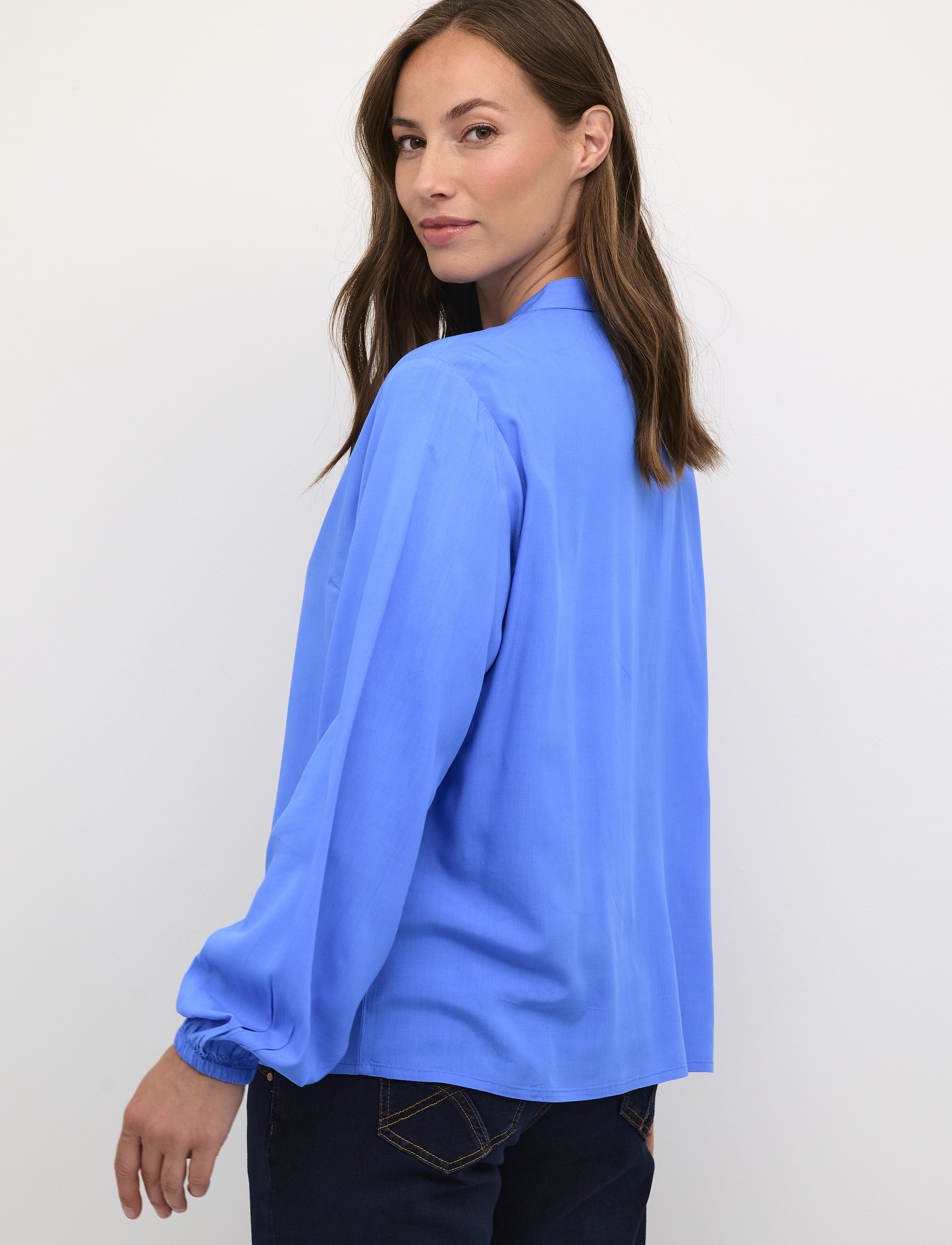Cream - CRTiah Flounce Blouse - langärmlige blusen - marina - 4