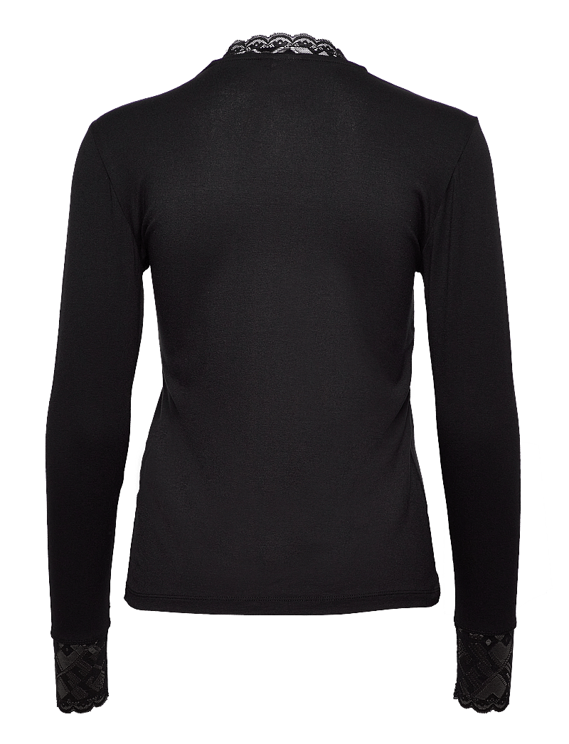 Cream - CRTrulla Jersey Blouse - langärmlige tops - pitch black - 2