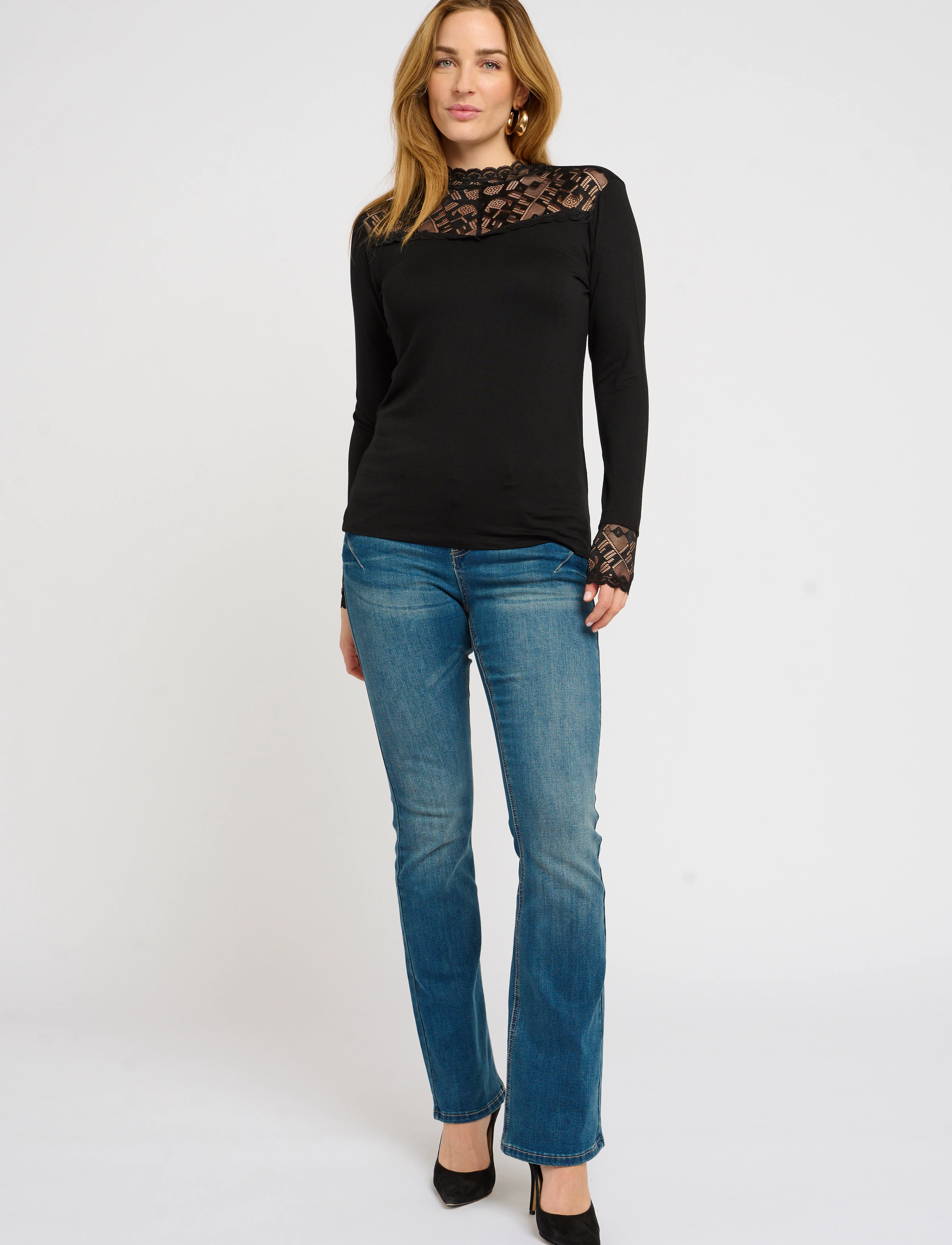 Cream - CRTrulla Jersey Blouse - t-shirts met lange mouwen - pitch black - 3