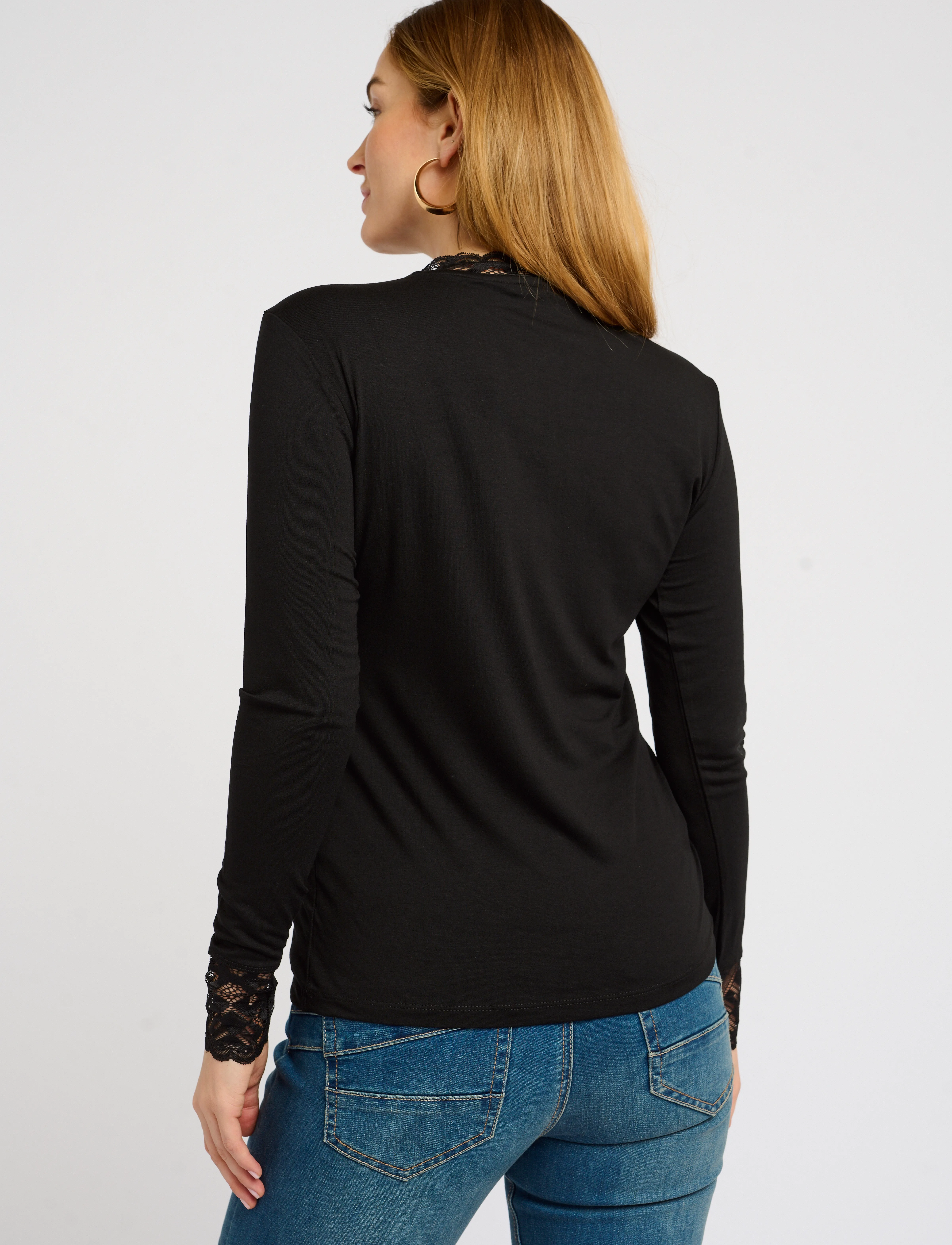 Cream - CRTrulla Jersey Blouse - t-shirts met lange mouwen - pitch black - 4