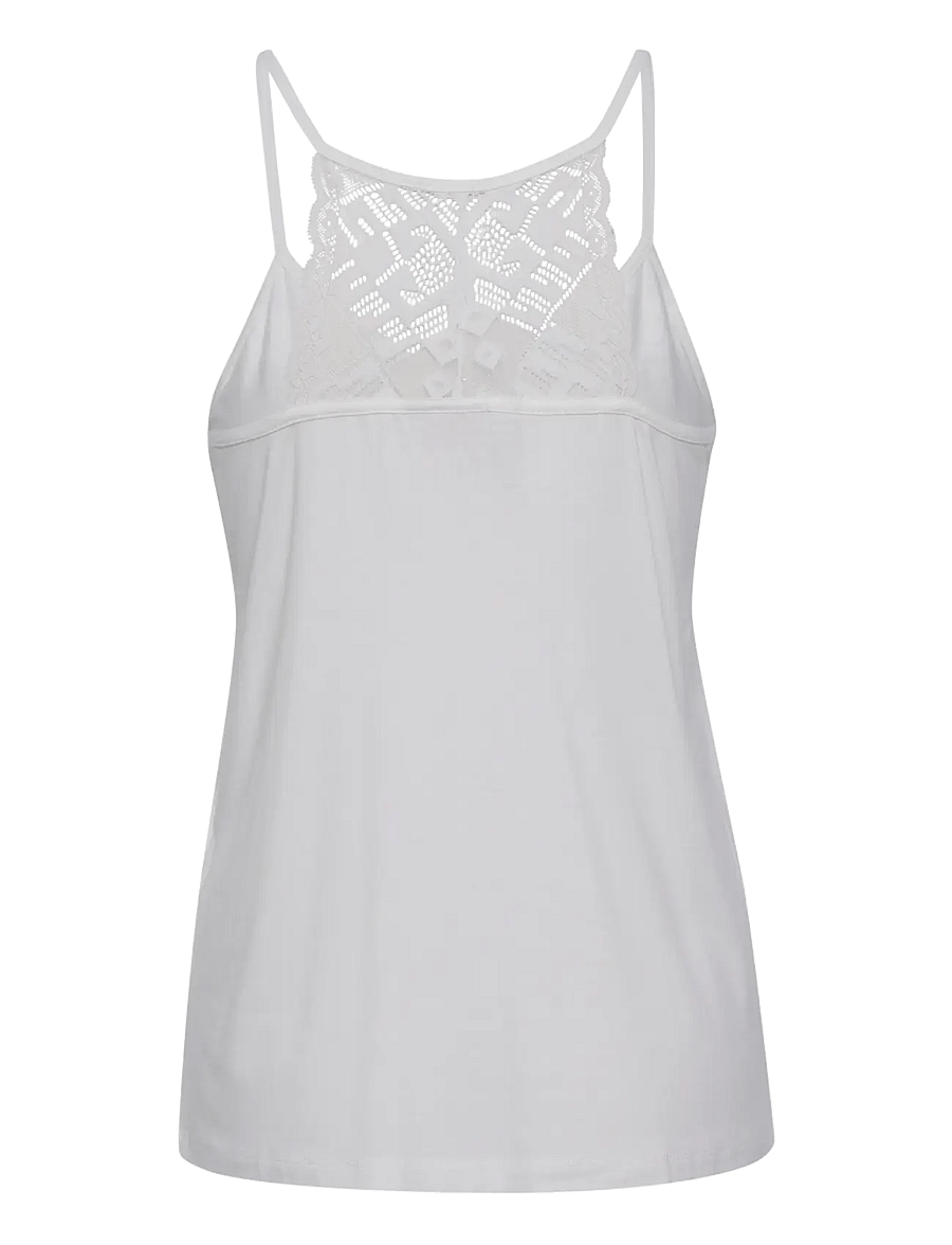 Cream - CRTrulla Jersey Top - sleeveless tops - snow white - 2