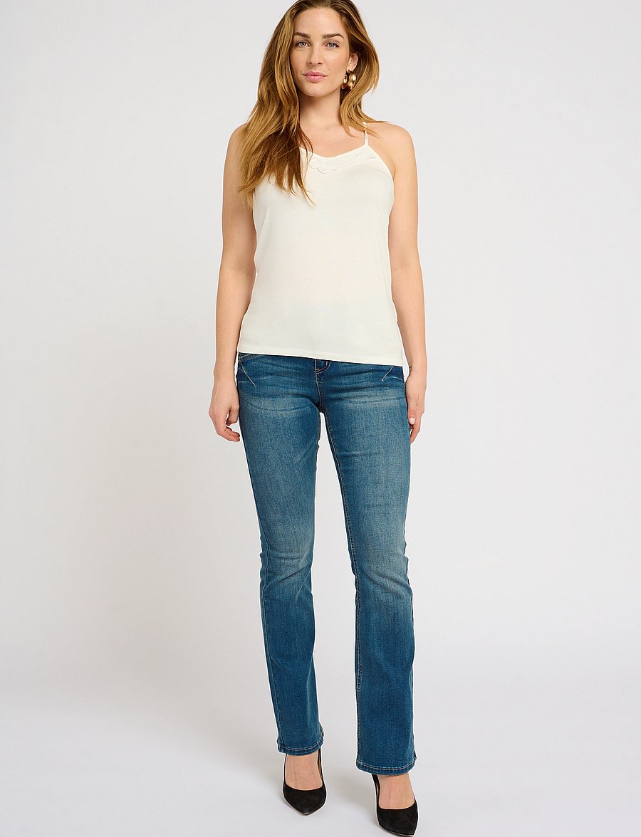 Cream - CRTrulla Jersey Top - sleeveless tops - snow white - 3