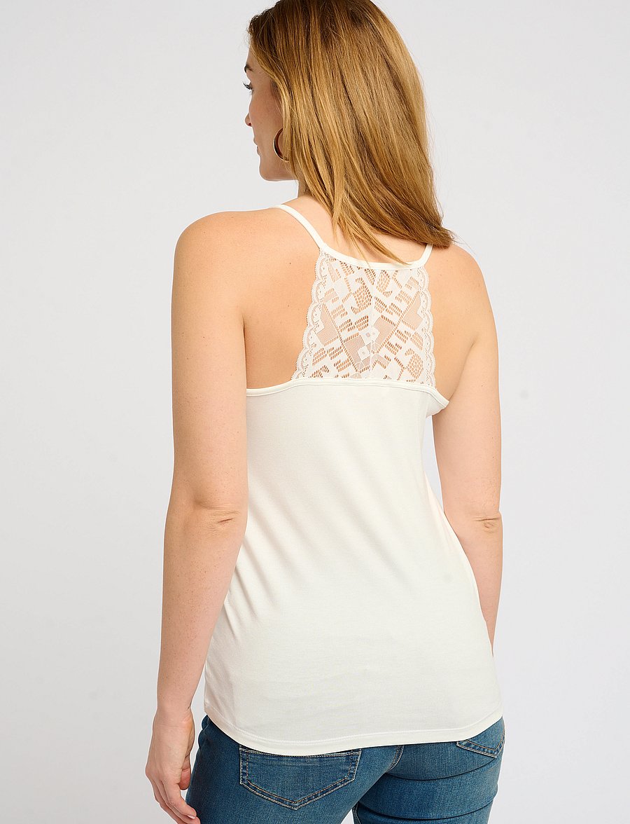 Cream - CRTrulla Jersey Top - sleeveless tops - snow white - 4