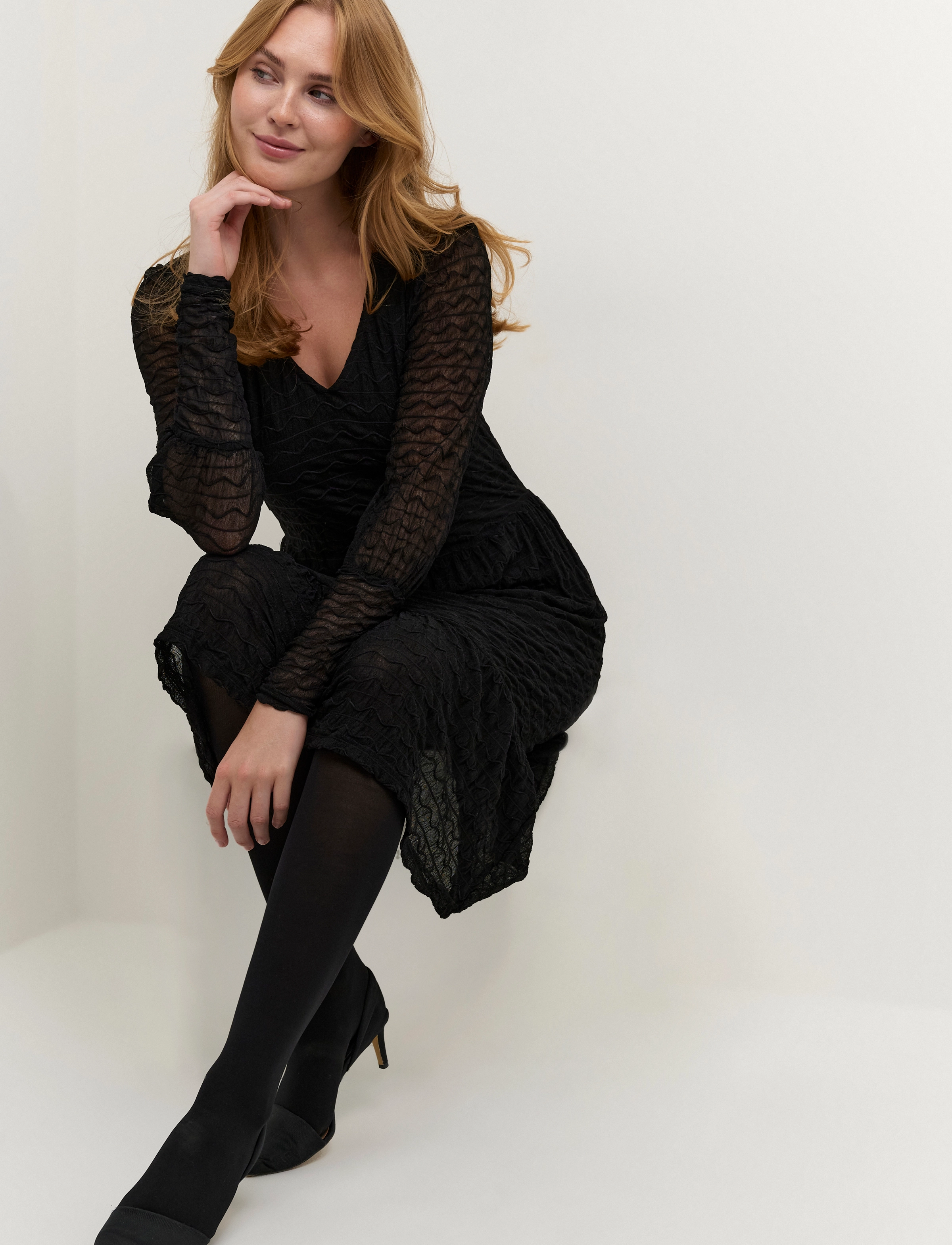 Cream - CRMullo Short Dress - Kim Fit - midi kjoler - pitch black - 5