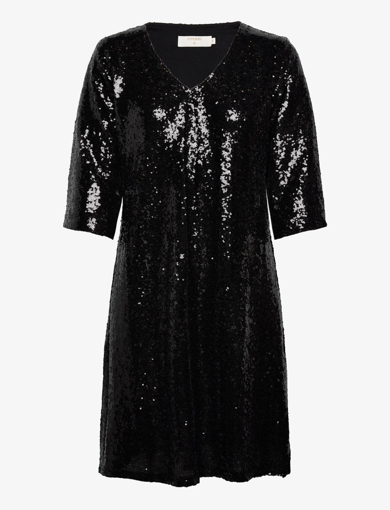 Cream - CRCupid Sequin Dress - Kim Fit - kleitas ar vizuļiem - pitch black - 0