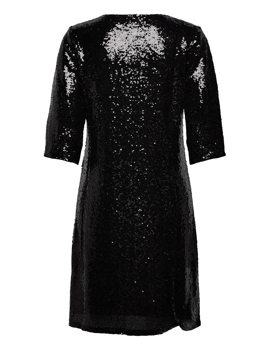 Cream - CRCupid Sequin Dress - Kim Fit - paljettkjoler - pitch black - 2