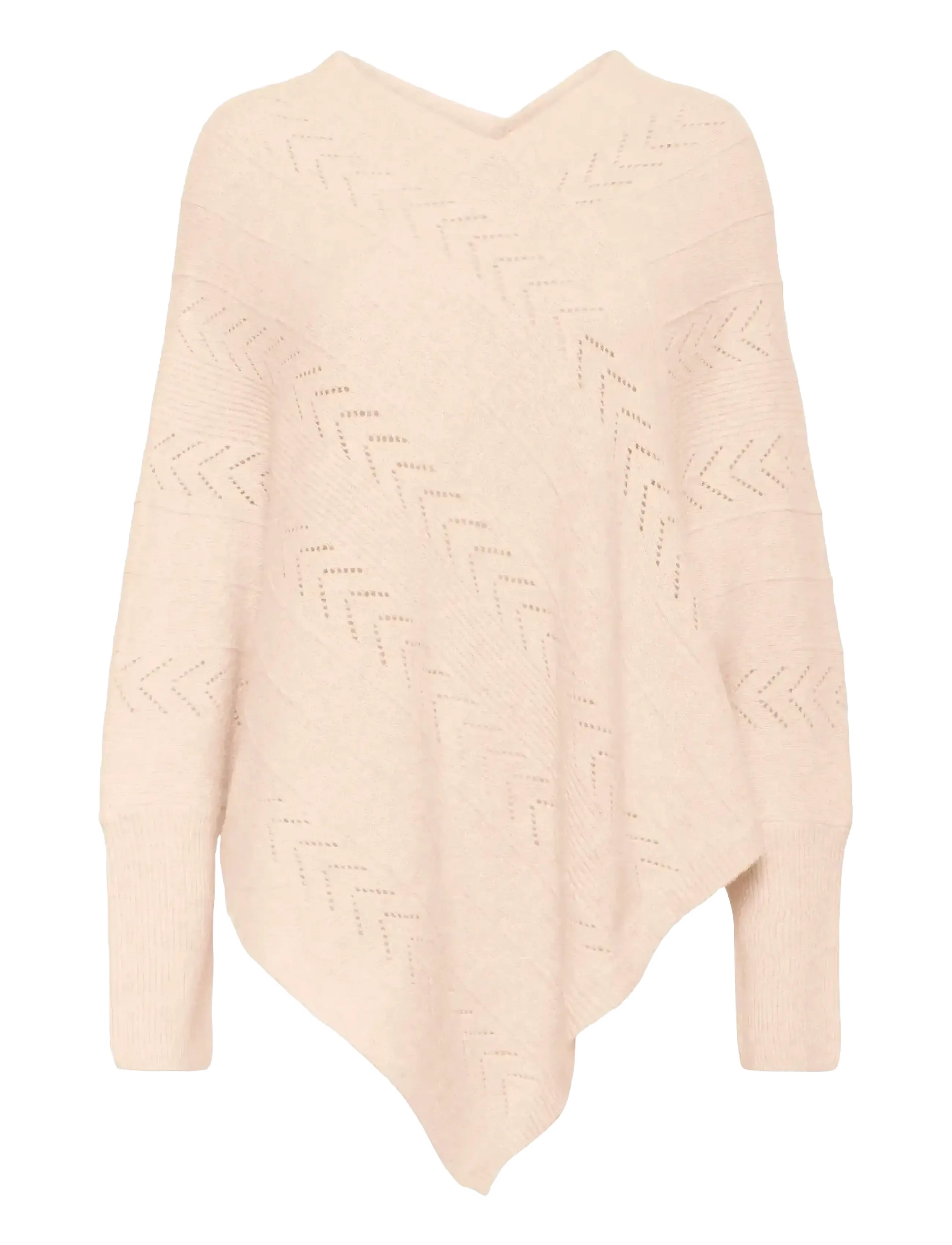 Cream CRHoliday Knit Poncho - Ponchoer & Kapper - OAT MELANGE / beige