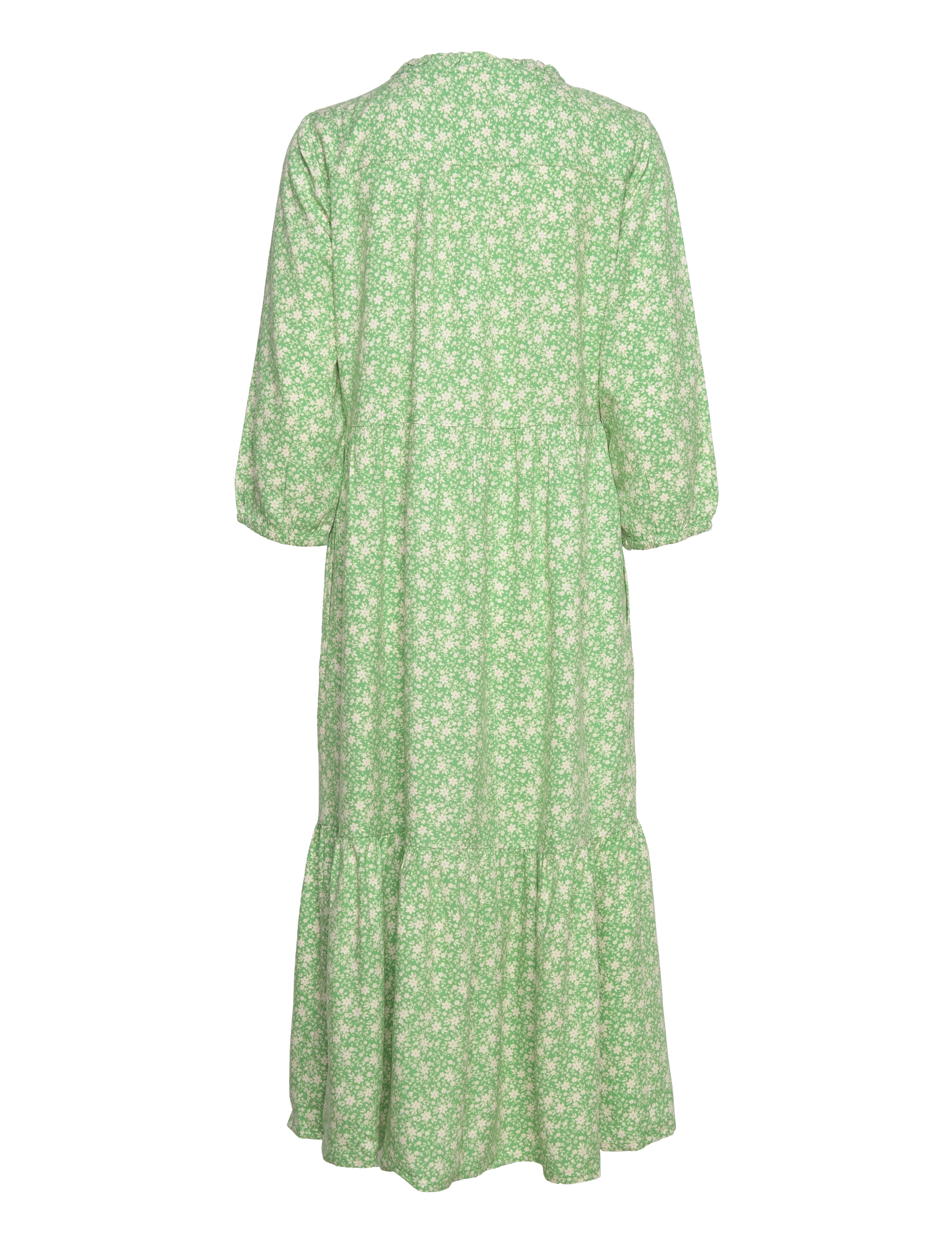 Cream - CRVimma 3/4 Sleeve Dress - Kim Fit - green flower field - 1