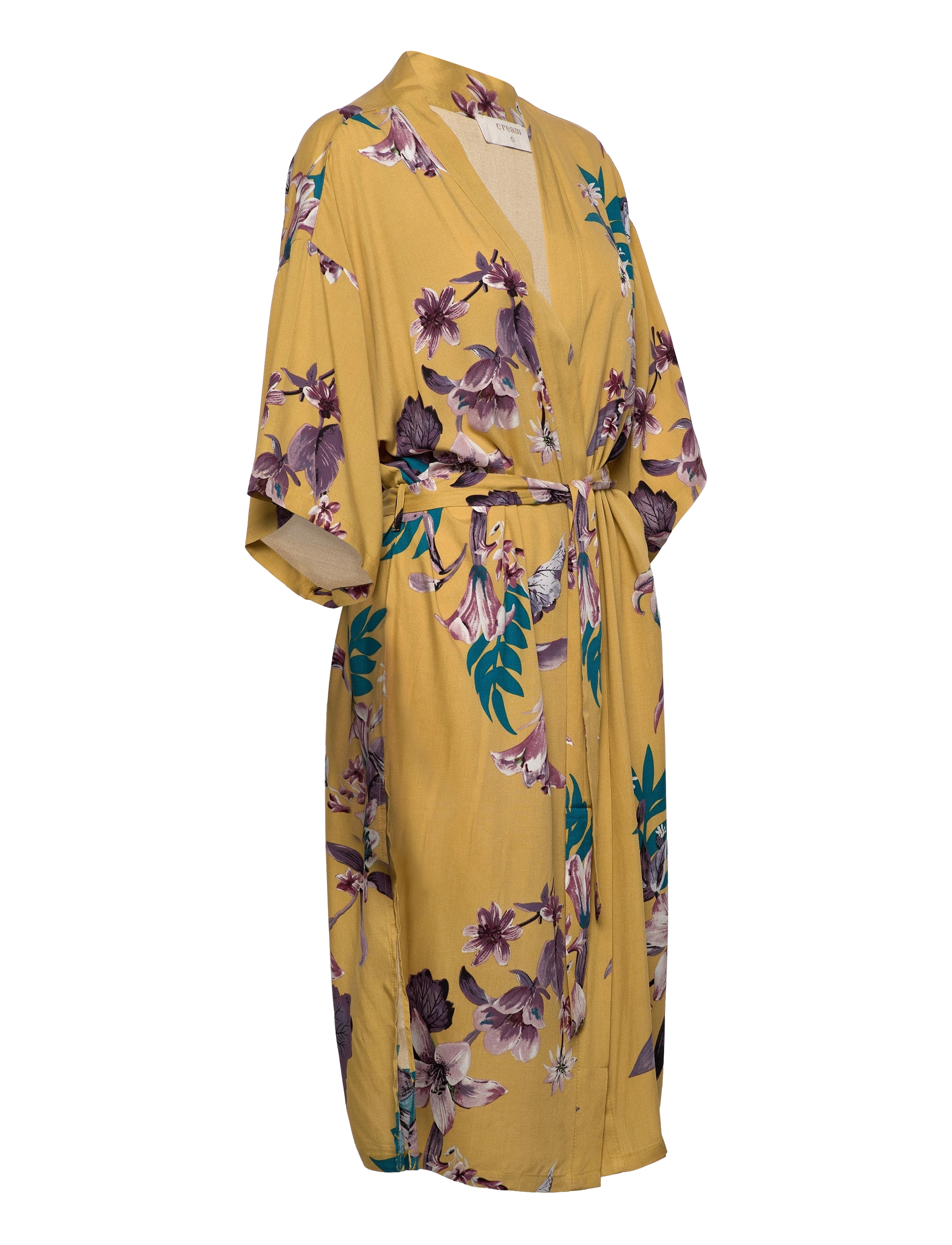 Cream - CROtta Kimono - yellow tropical flower - 2