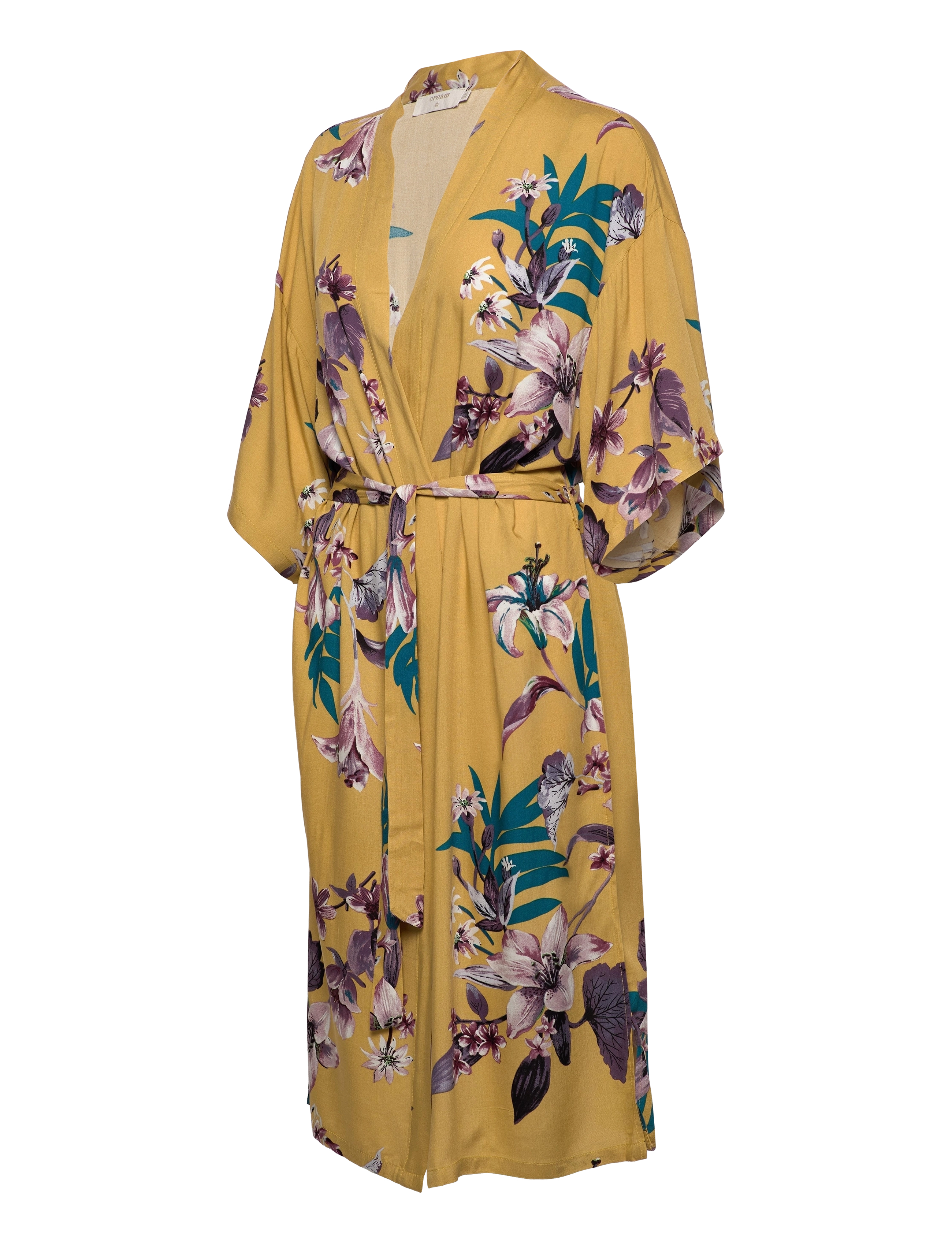 Cream - CROtta Kimono - yellow tropical flower - 3