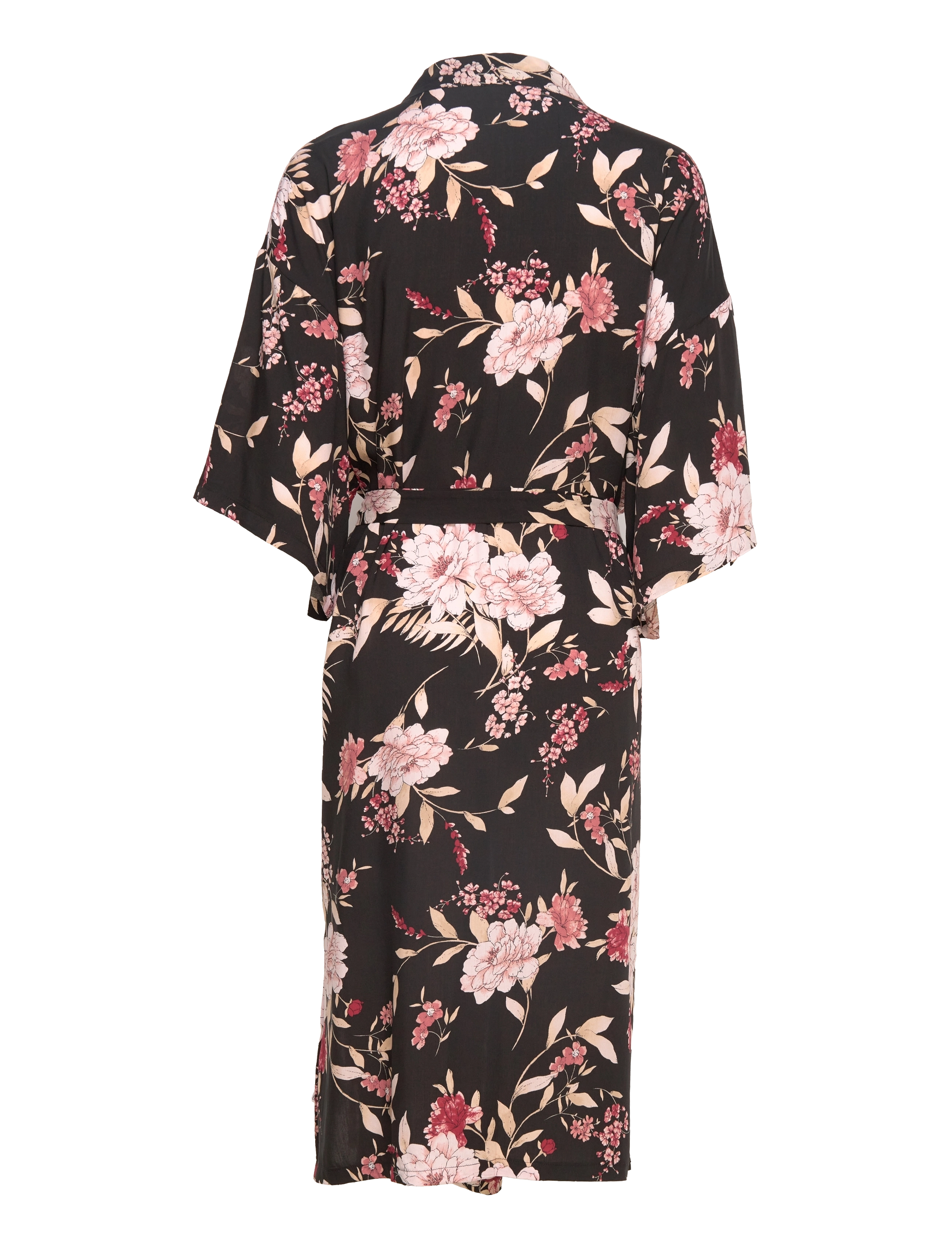 Cream - CROline Kimono - black tropical flower - 1
