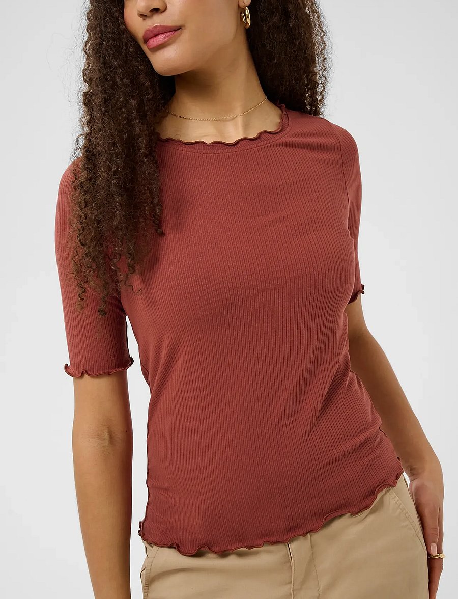 Cream - CRRibba s/s Blouse - pullover - brandy snifter - 5