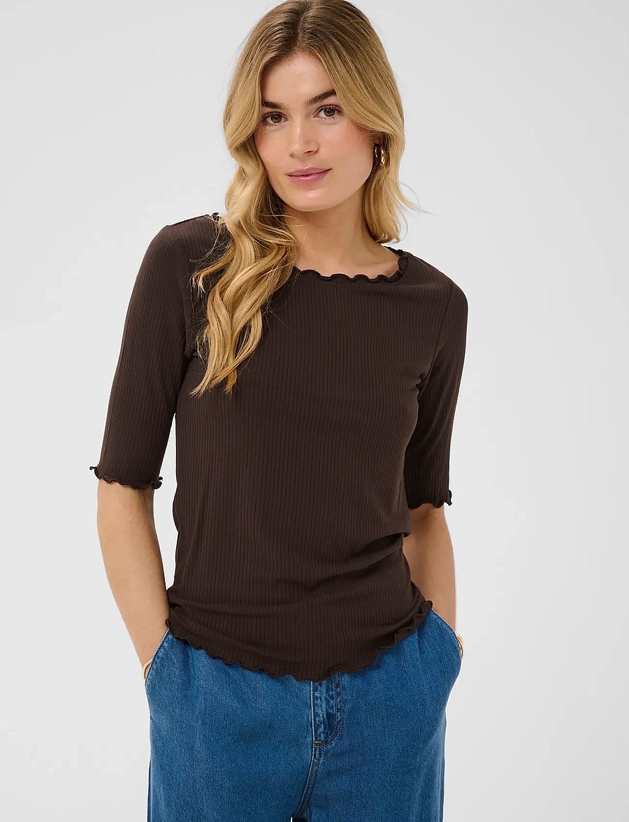 Cream - CRRibba s/s Blouse - gebreide truien - java - 0