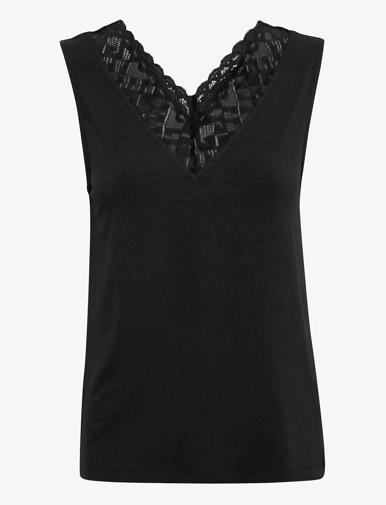 Cream - CRTrulla Top - topid ja varrukateta alussärgid - pitch black - 1