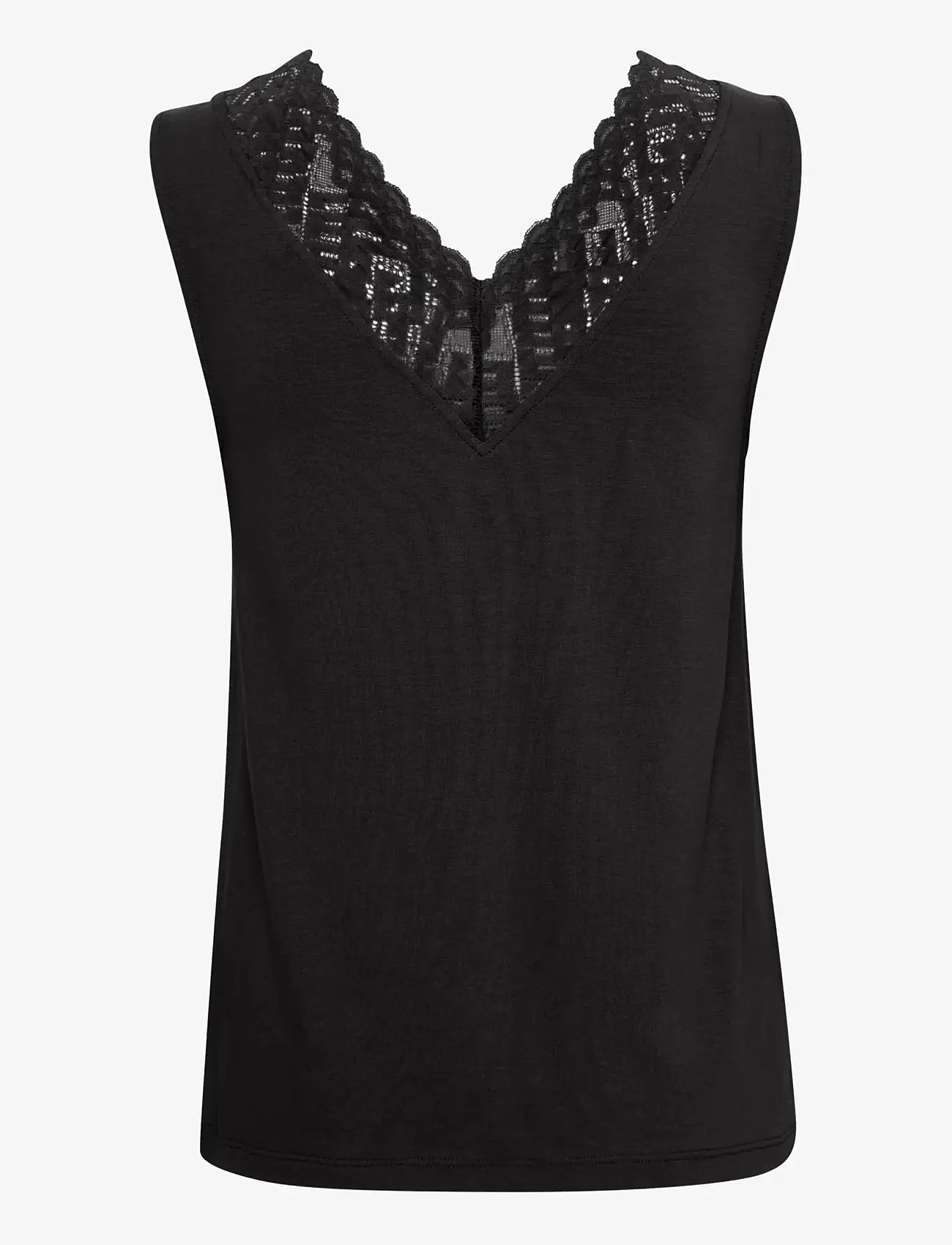 Cream - CRTrulla Top - topid ja varrukateta alussärgid - pitch black - 2