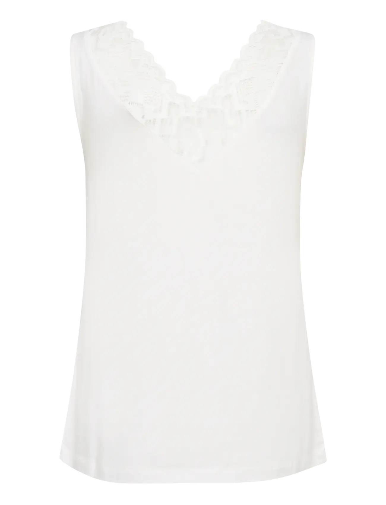 Cream - CRTrulla Top - hihattomat topit - snow white - 2