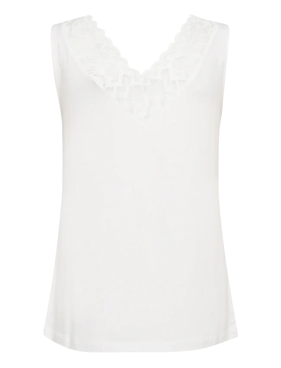 Cream - CRTrulla Top - varrukateta topid - snow white - 2