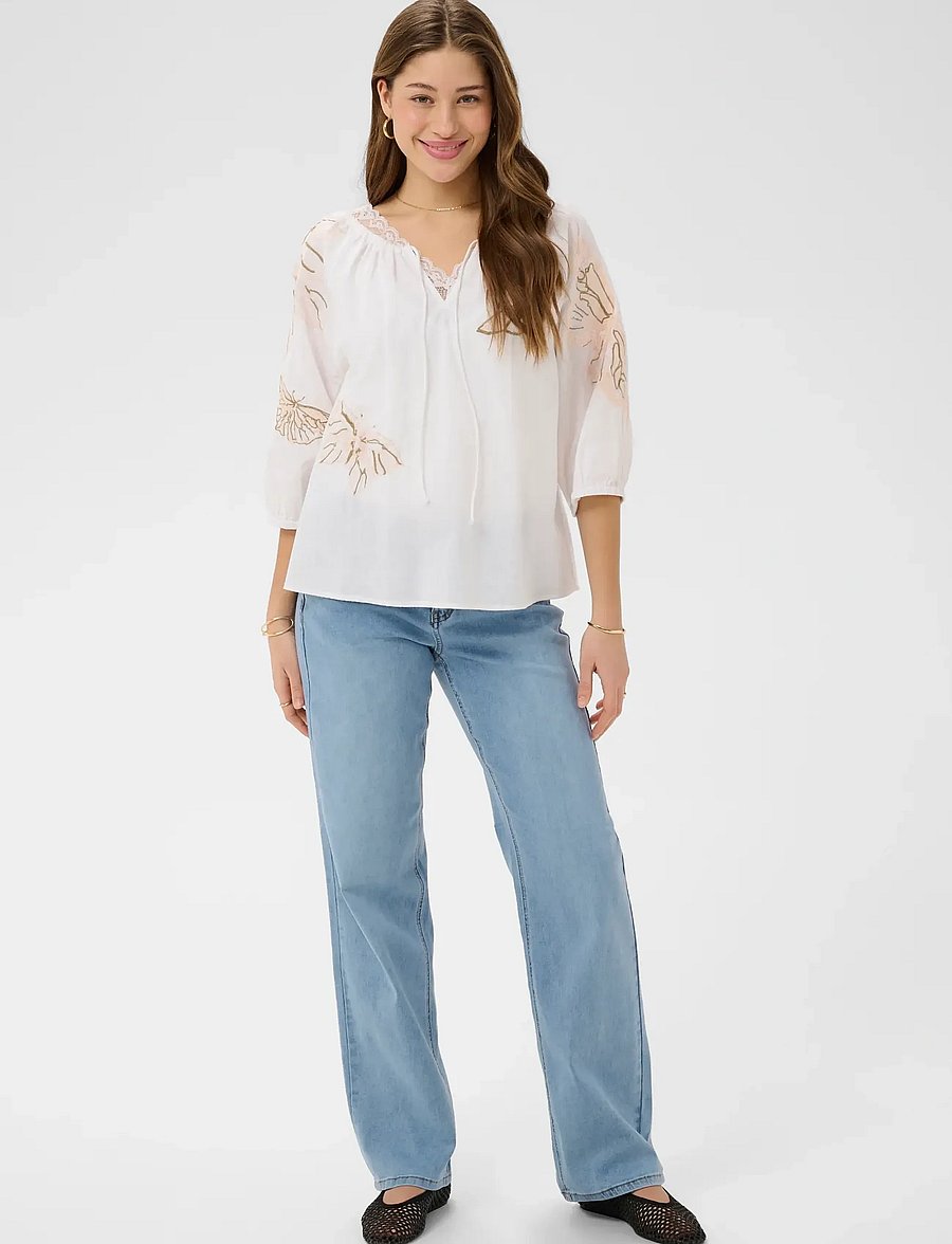 Cream - CRTrulla Top - varrukateta topid - snow white - 3