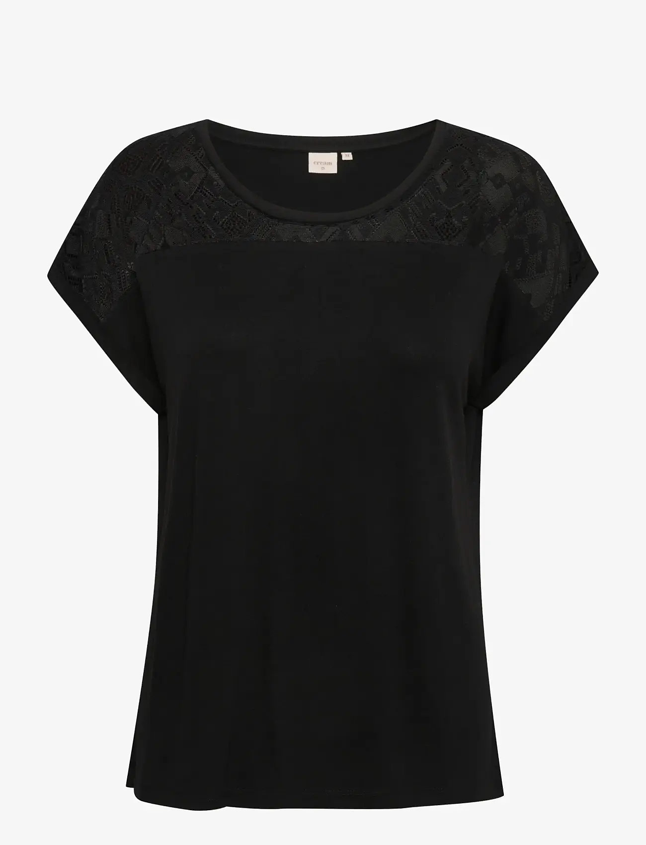 Cream - CRTrulla Jersey T-Shirt - t-shirts - pitch black - 1