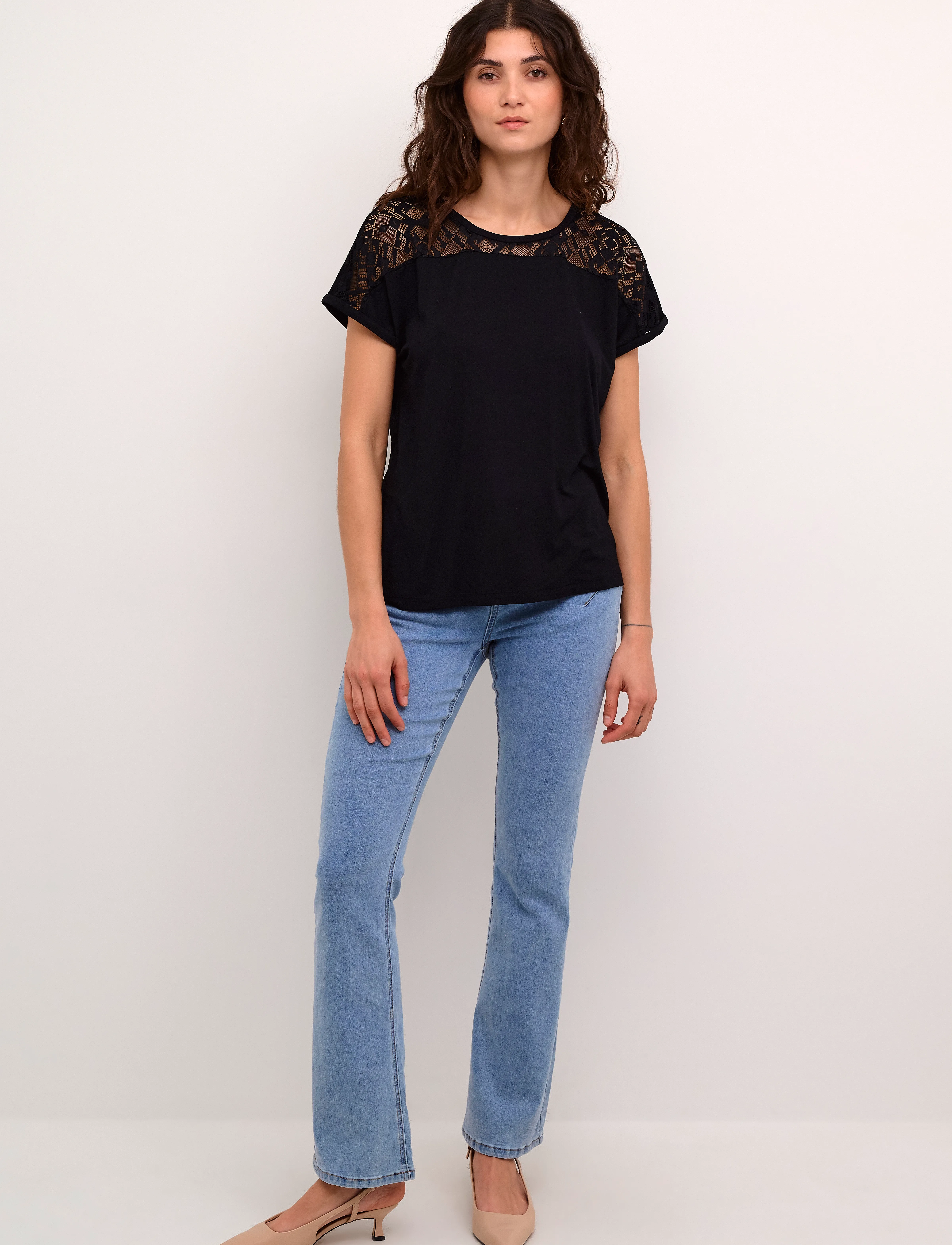Cream - CRTrulla Jersey T-Shirt - t-skjorter - pitch black - 3