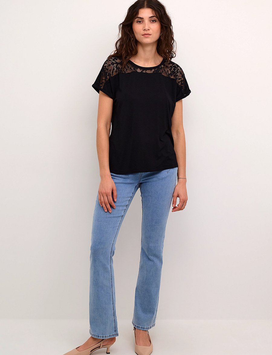 Cream - CRTrulla Jersey T-Shirt - t-shirts - pitch black - 3