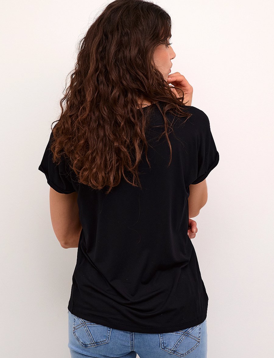 Cream - CRTrulla Jersey T-Shirt - t-shirts - pitch black - 4