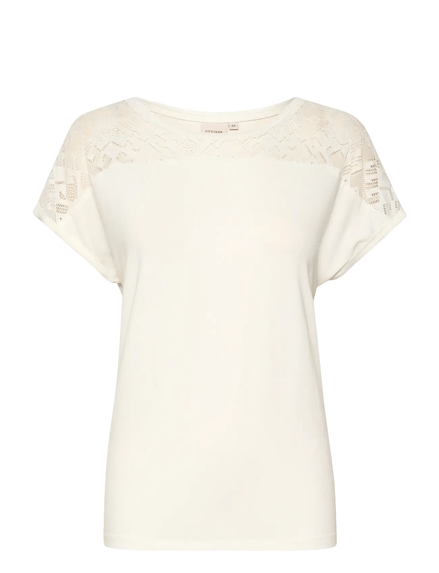 Cream - CRTrulla Jersey T-Shirt - t-shirts - snow white - 1
