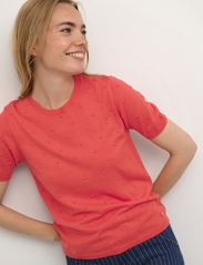 Cream - CRHanne Knit Pullover - neulepuserot - hot coral - 5