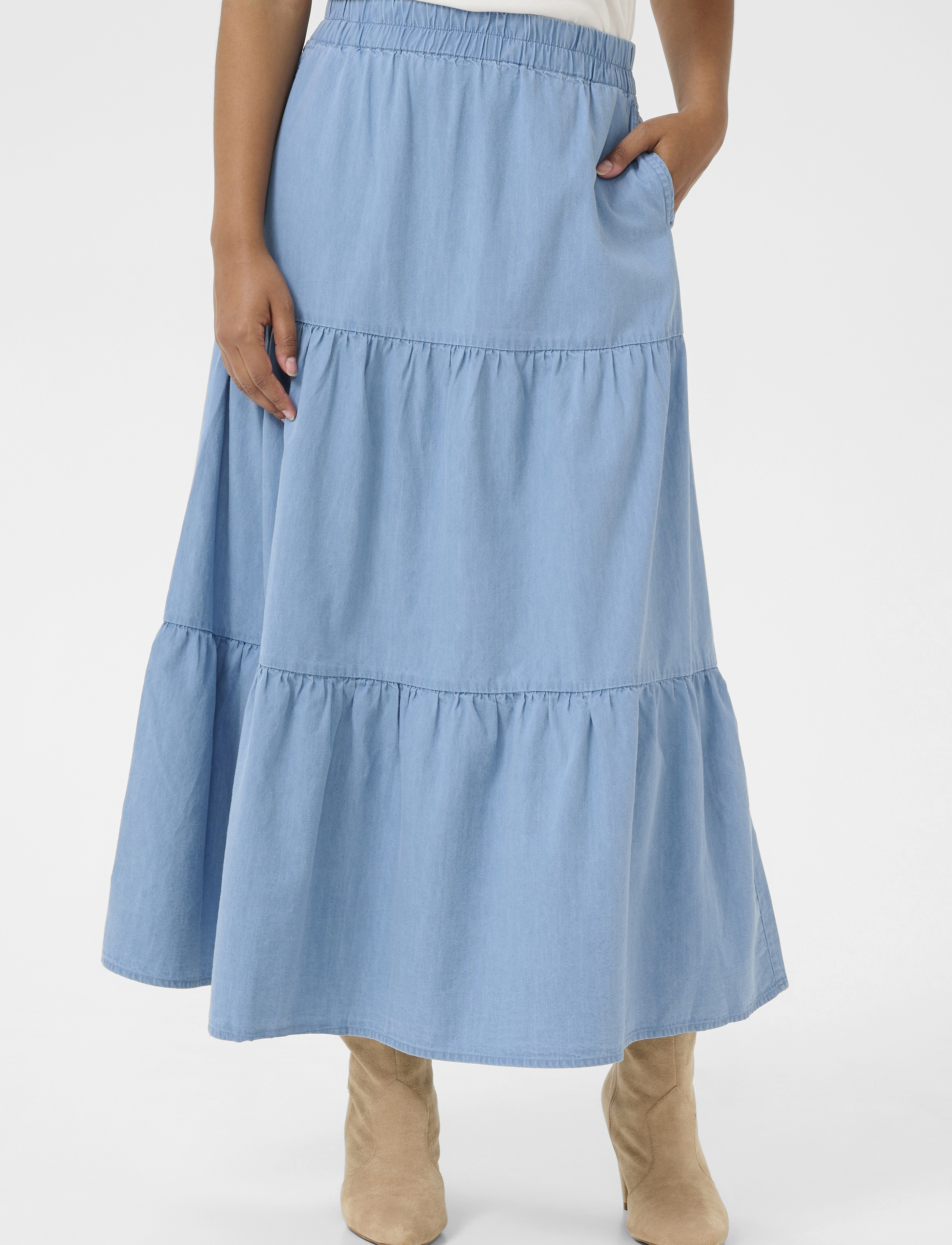 Cream Crviola Skirt, 46, Röcke, Blau - Knee-length & Midi, Frauen