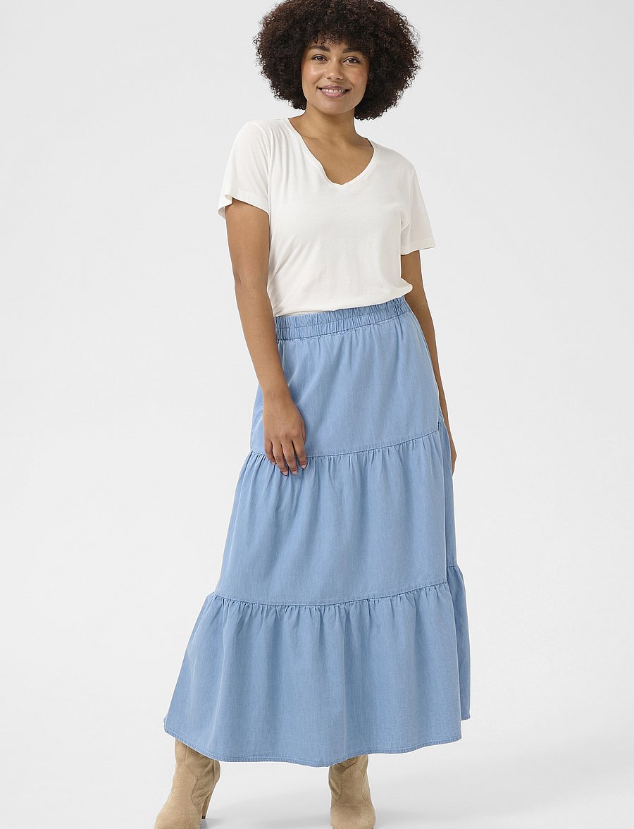 Cream - CRViola Skirt - jeansröcke - blue denim - 3