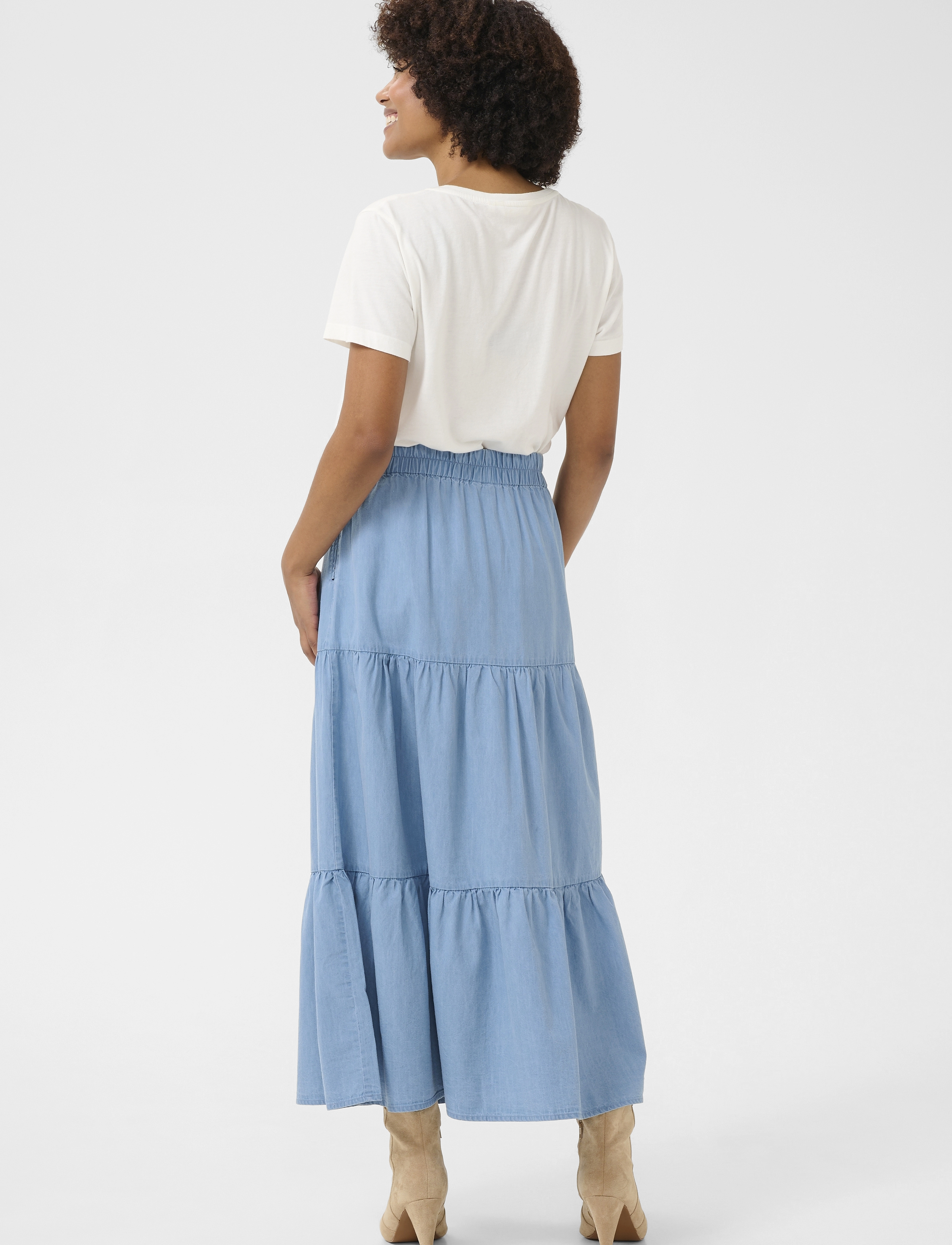 Cream - CRViola Skirt - jeansröcke - blue denim - 4