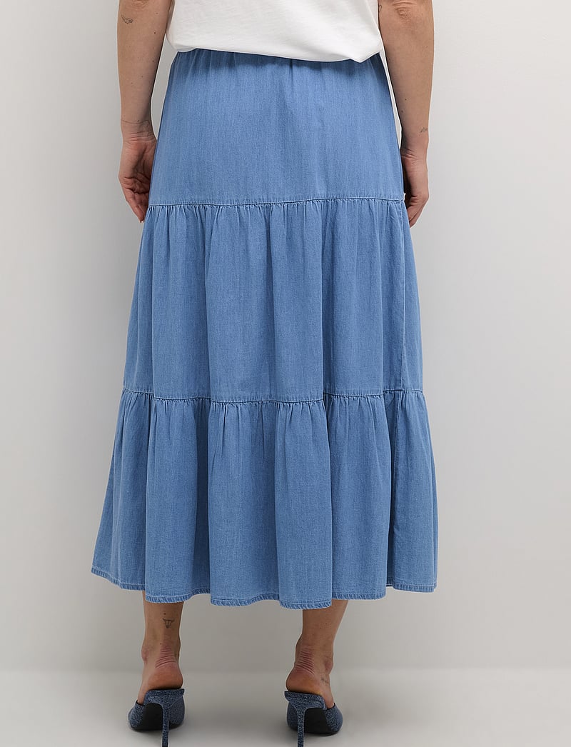 Cream - CRViola Skirt - jeanskjolar - blue denim - 5