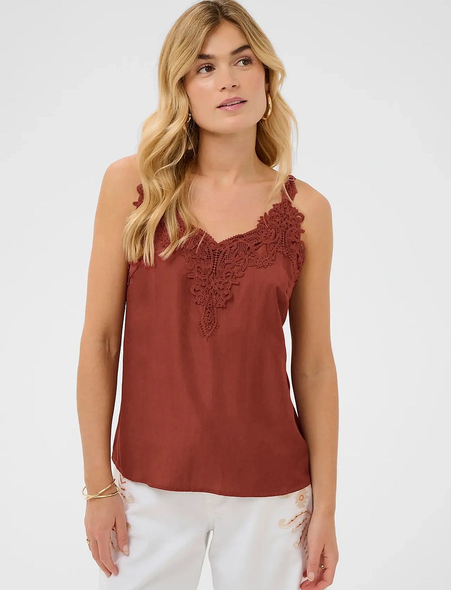 Cream - CRAnna Top - sleeveless blouses - brandy snifter - 0