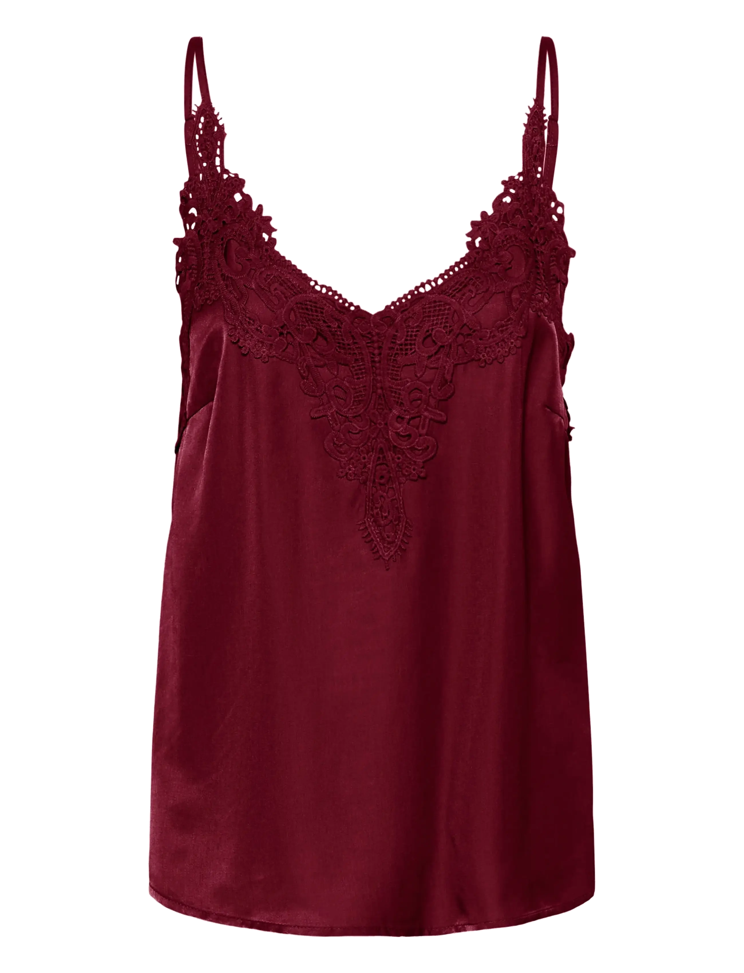 Cream Cranna Top, Kvinder, Blonde Cami Top, Bordeaux, Str: 40